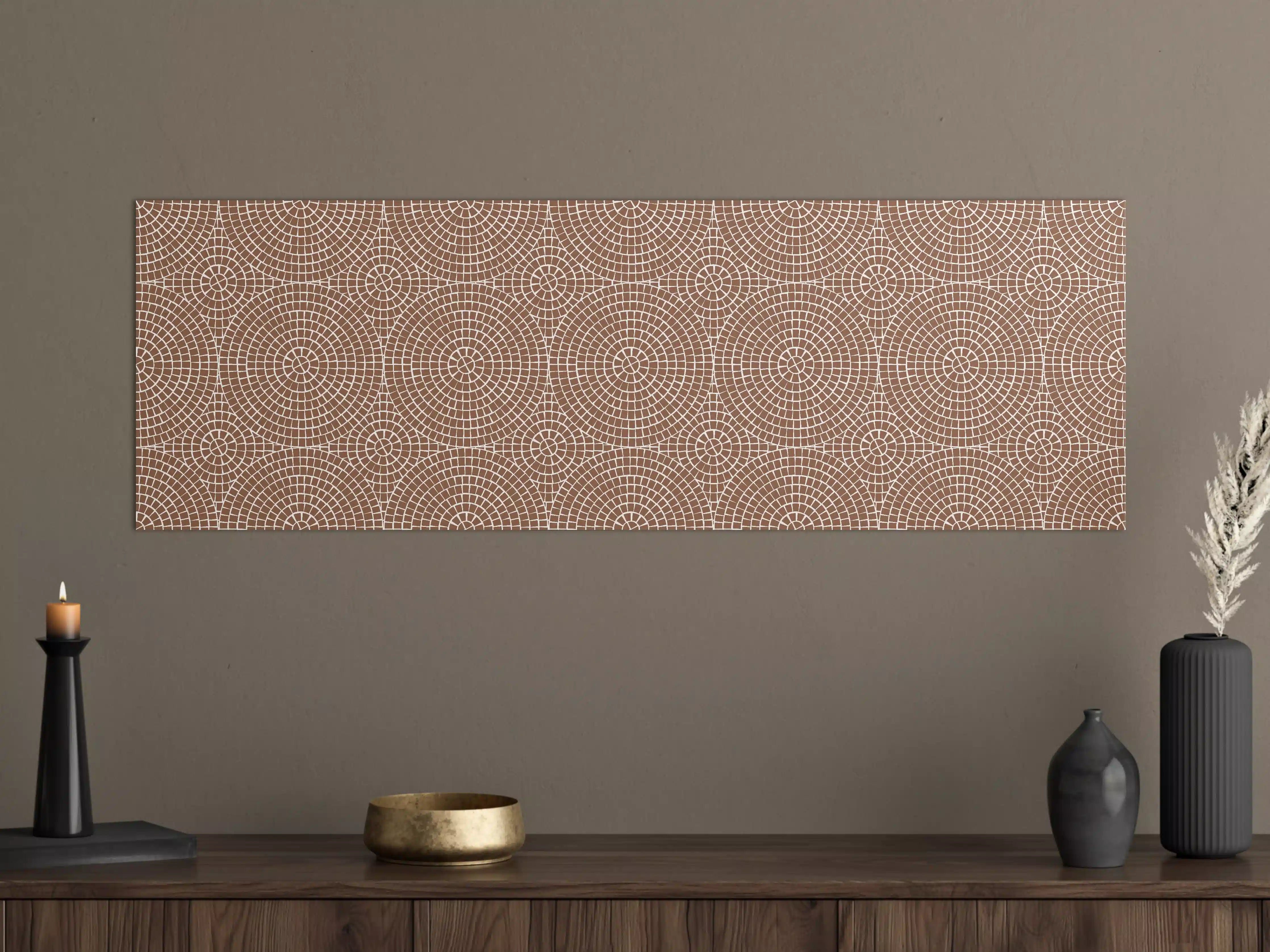Große Wandbilder - Moderne Designmuster in warmen Tönen