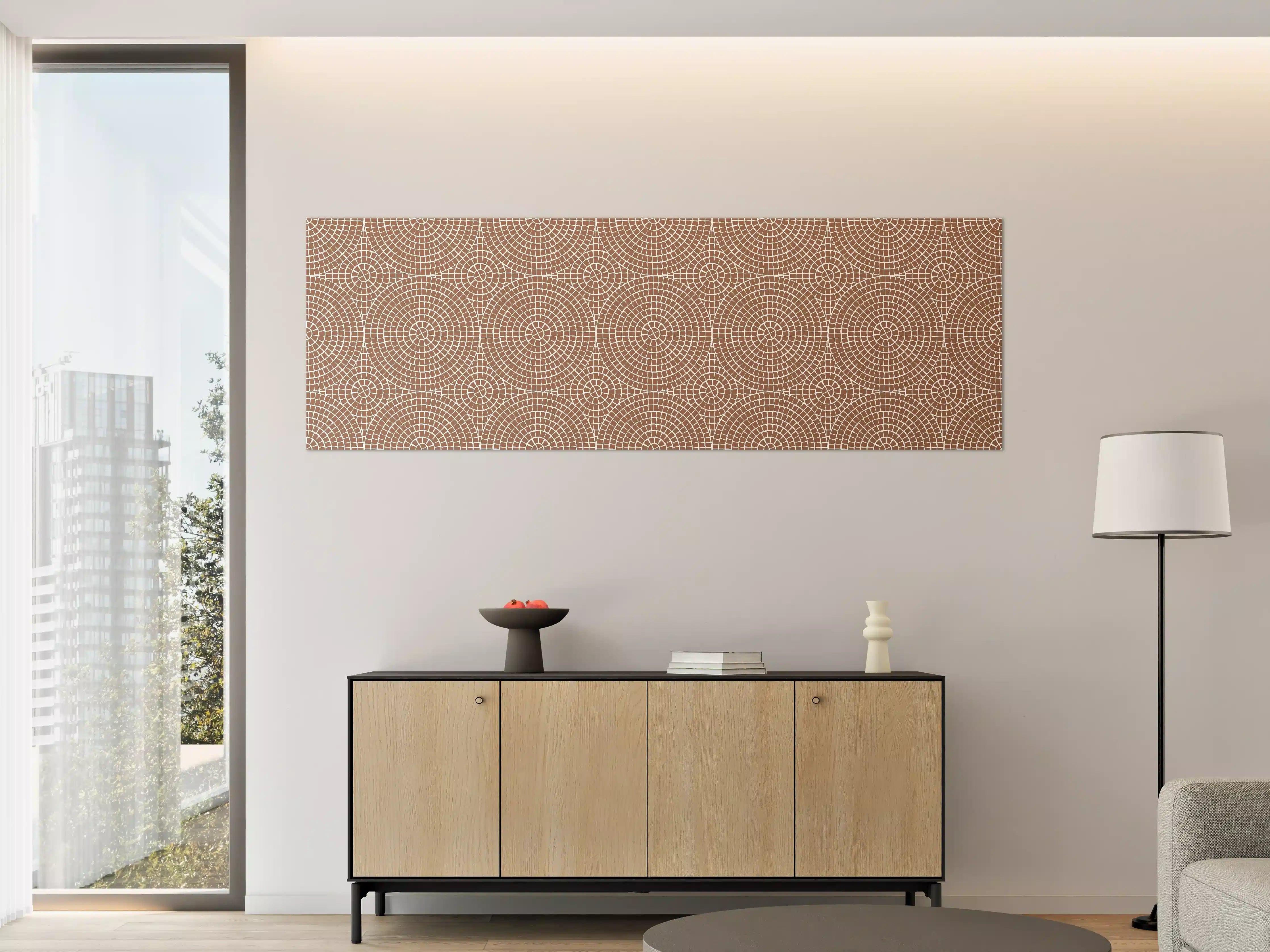 Große Wandbilder - Moderne Designmuster in warmen Tönen