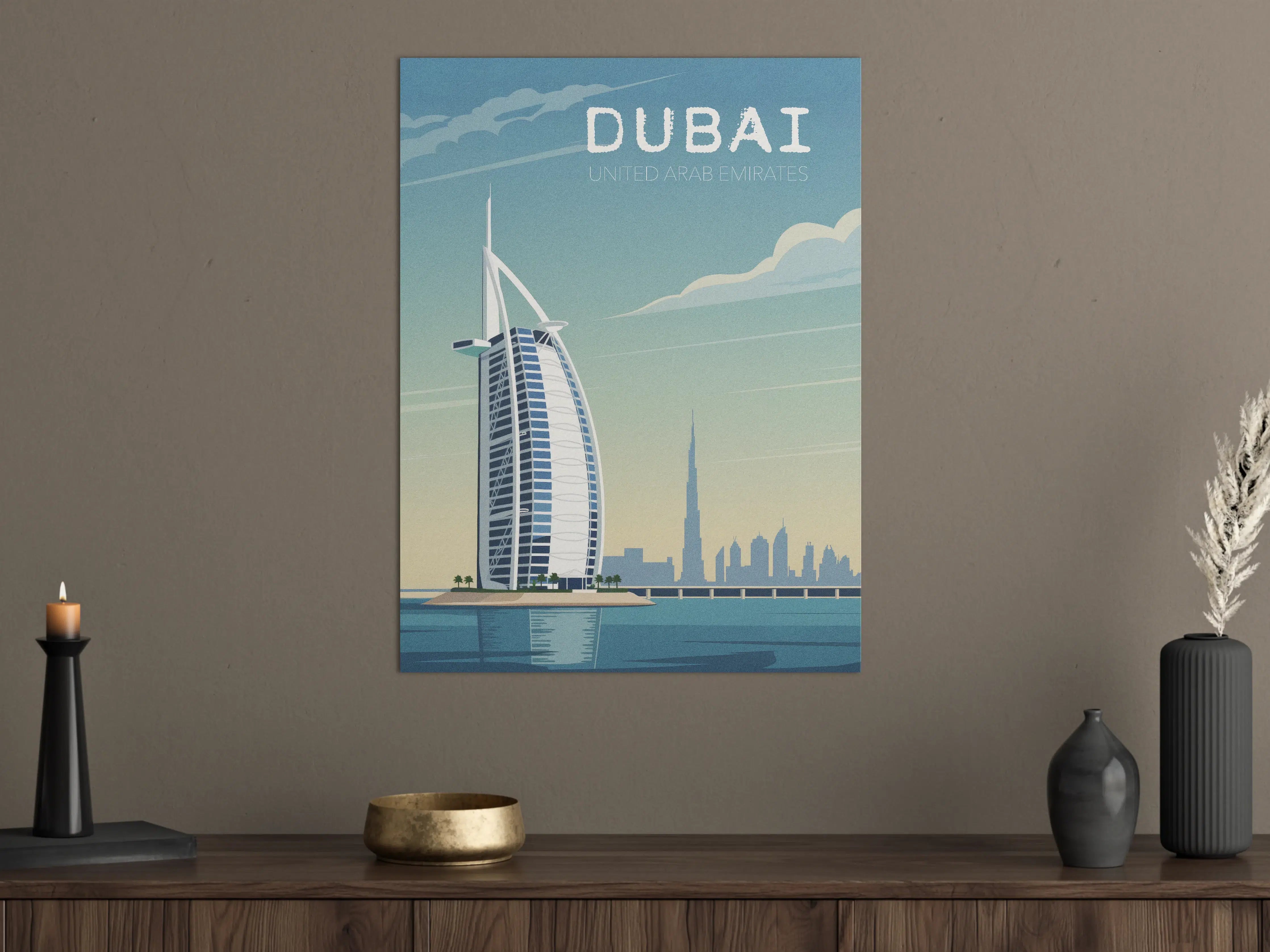 Große Wandbilder - Moderne Dubai Skyline mit Burj Khalifa und futuristischem Panorama