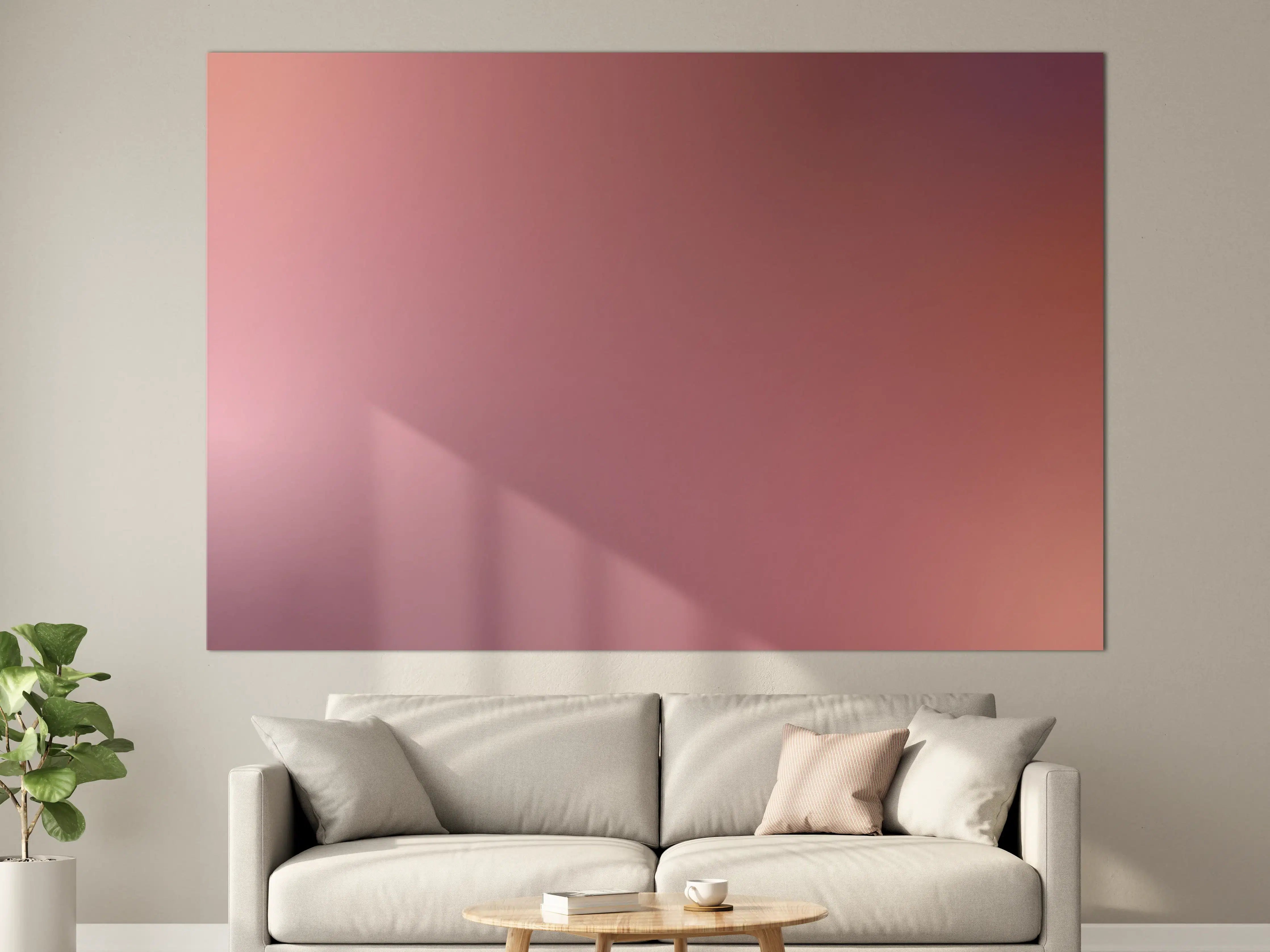 Große Wandbilder - Moderne Farbe mit sanfter Textur