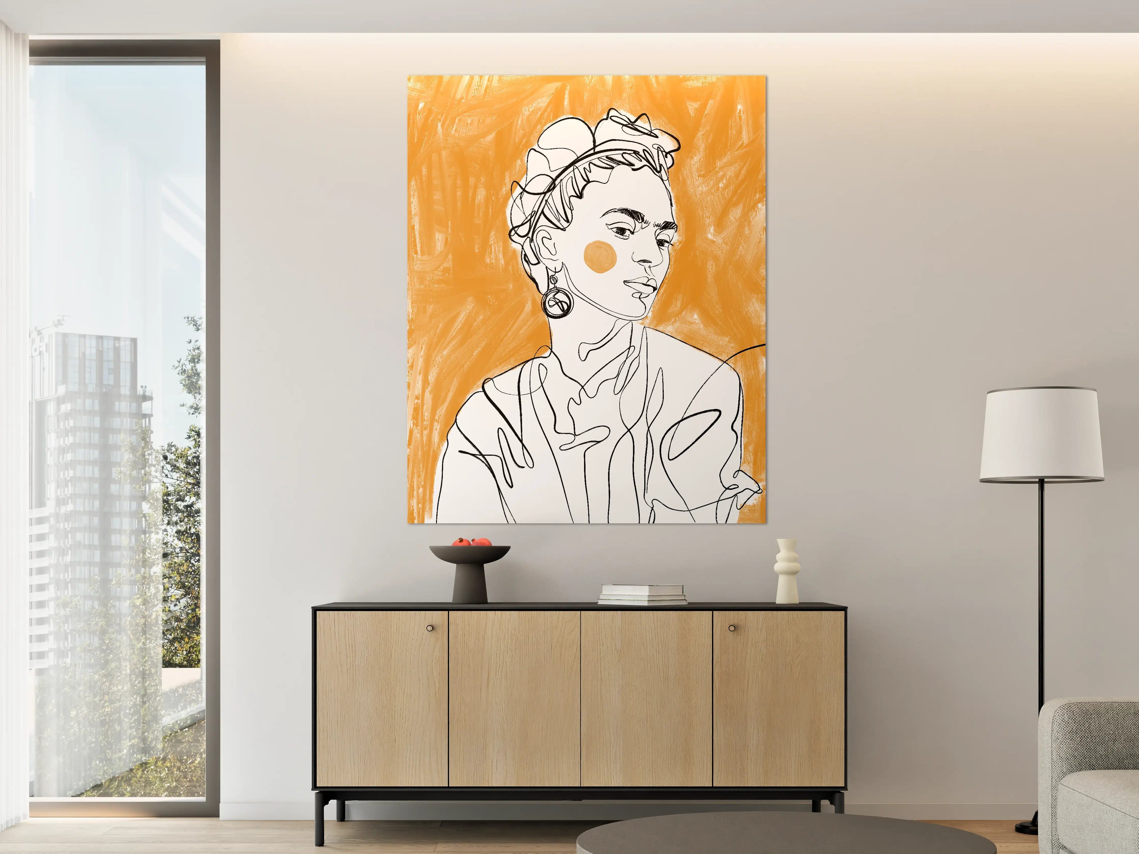 Große Wandbilder - Moderne Frauenporträtkunst im urbanen Stil