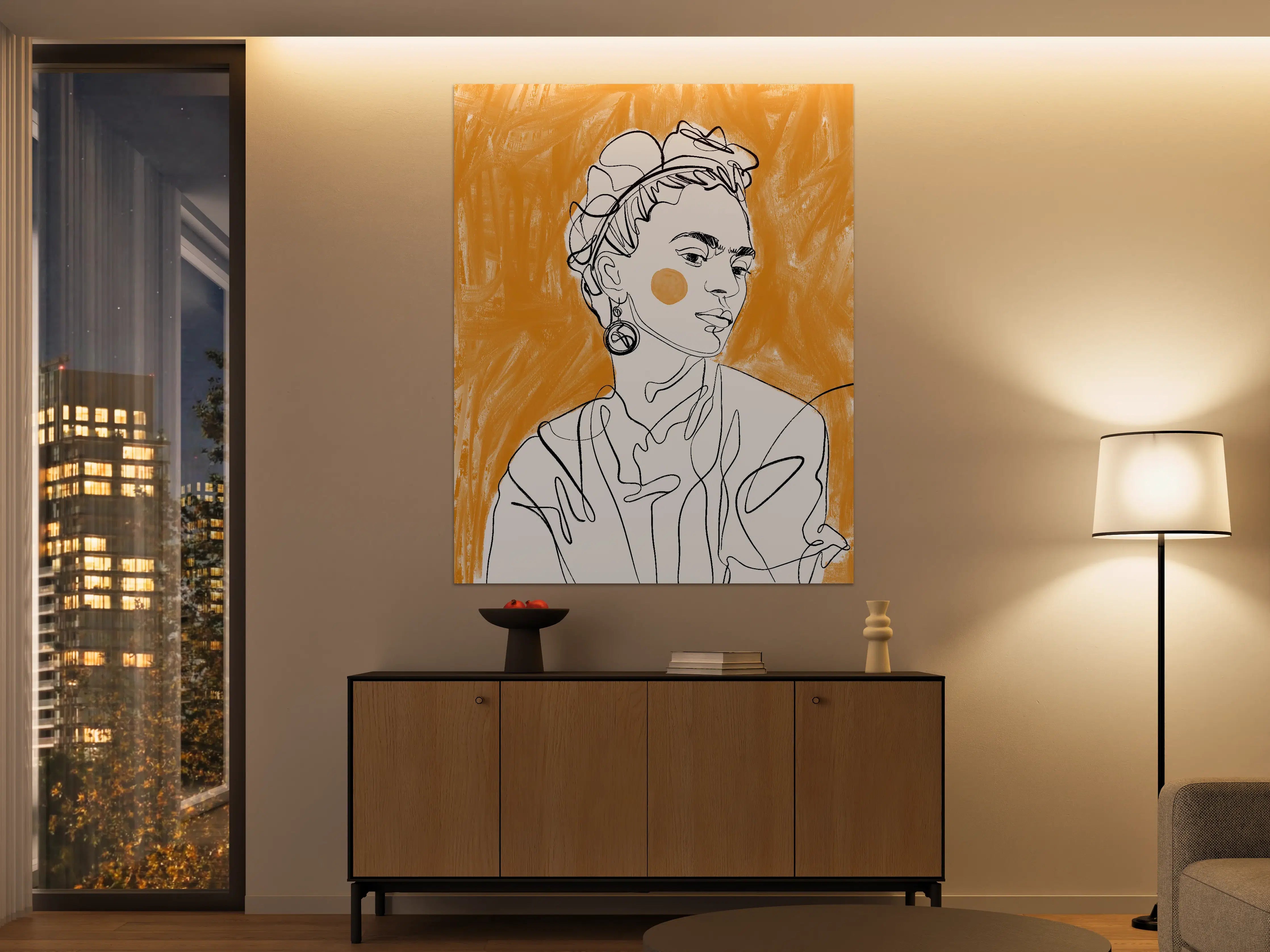 Große Wandbilder - Moderne Frauenporträtkunst im urbanen Stil
