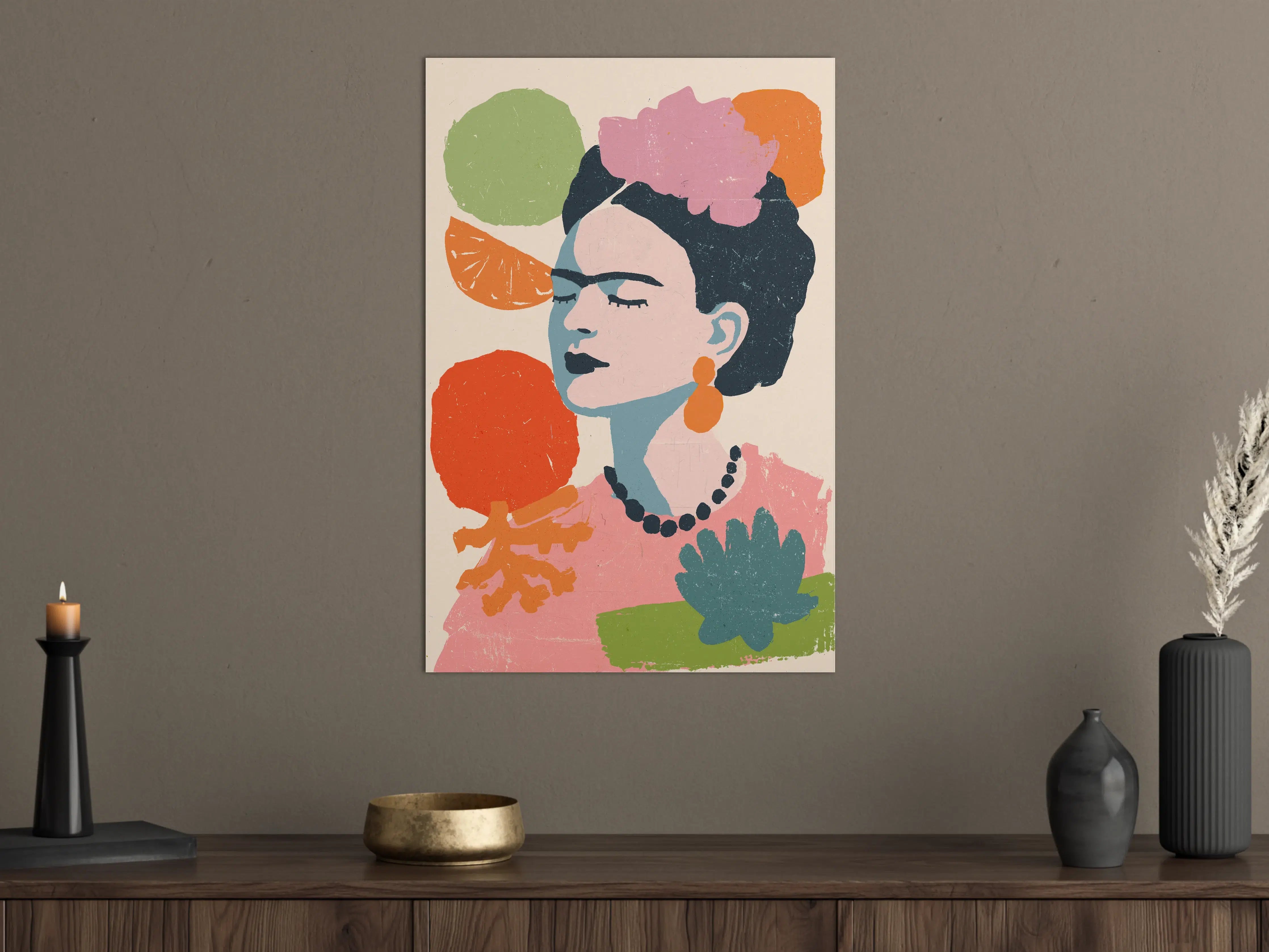 Große Wandbilder - Moderne Frida Kahlo inspiriert