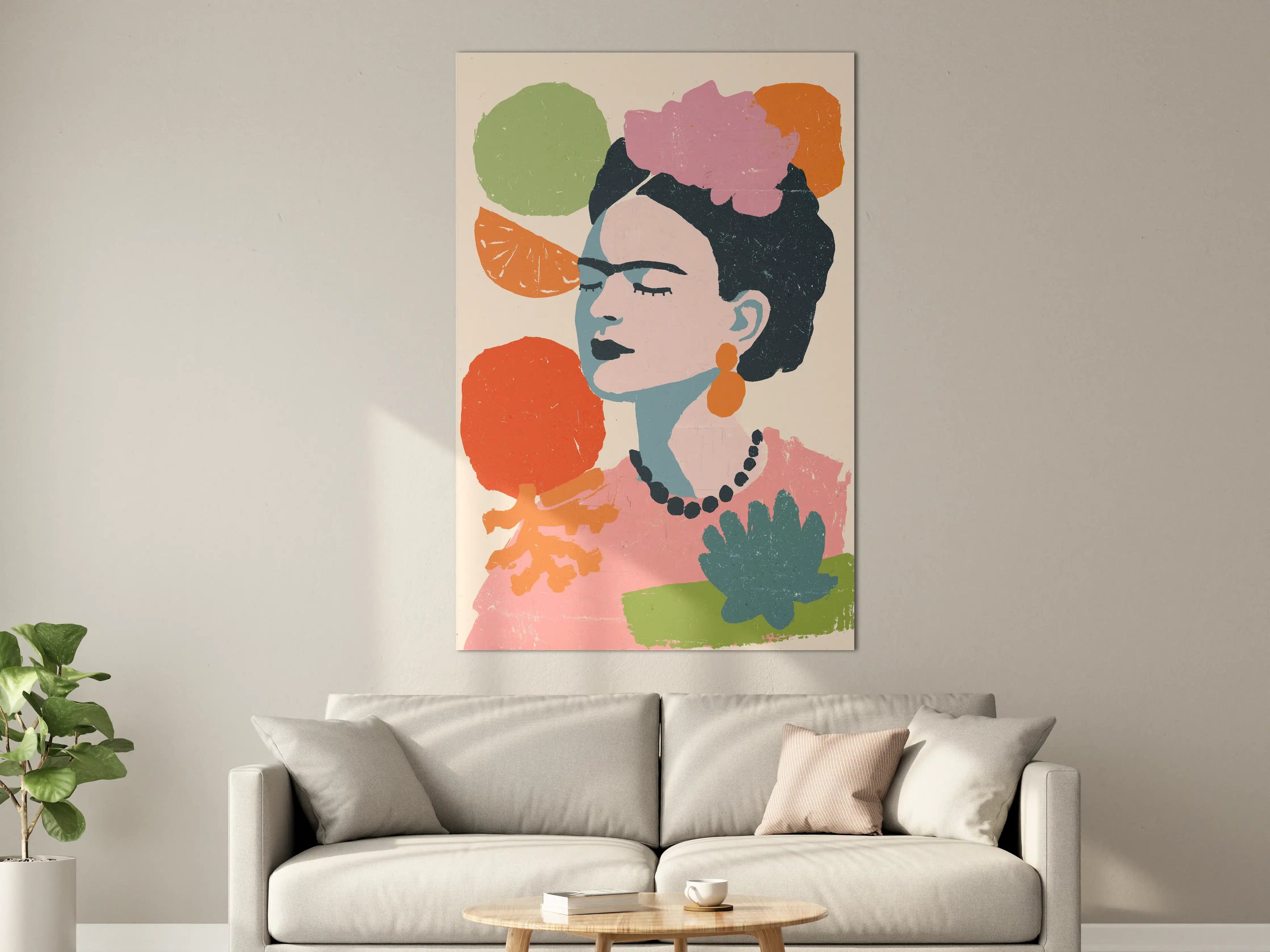 Große Wandbilder - Moderne Frida Kahlo inspiriert