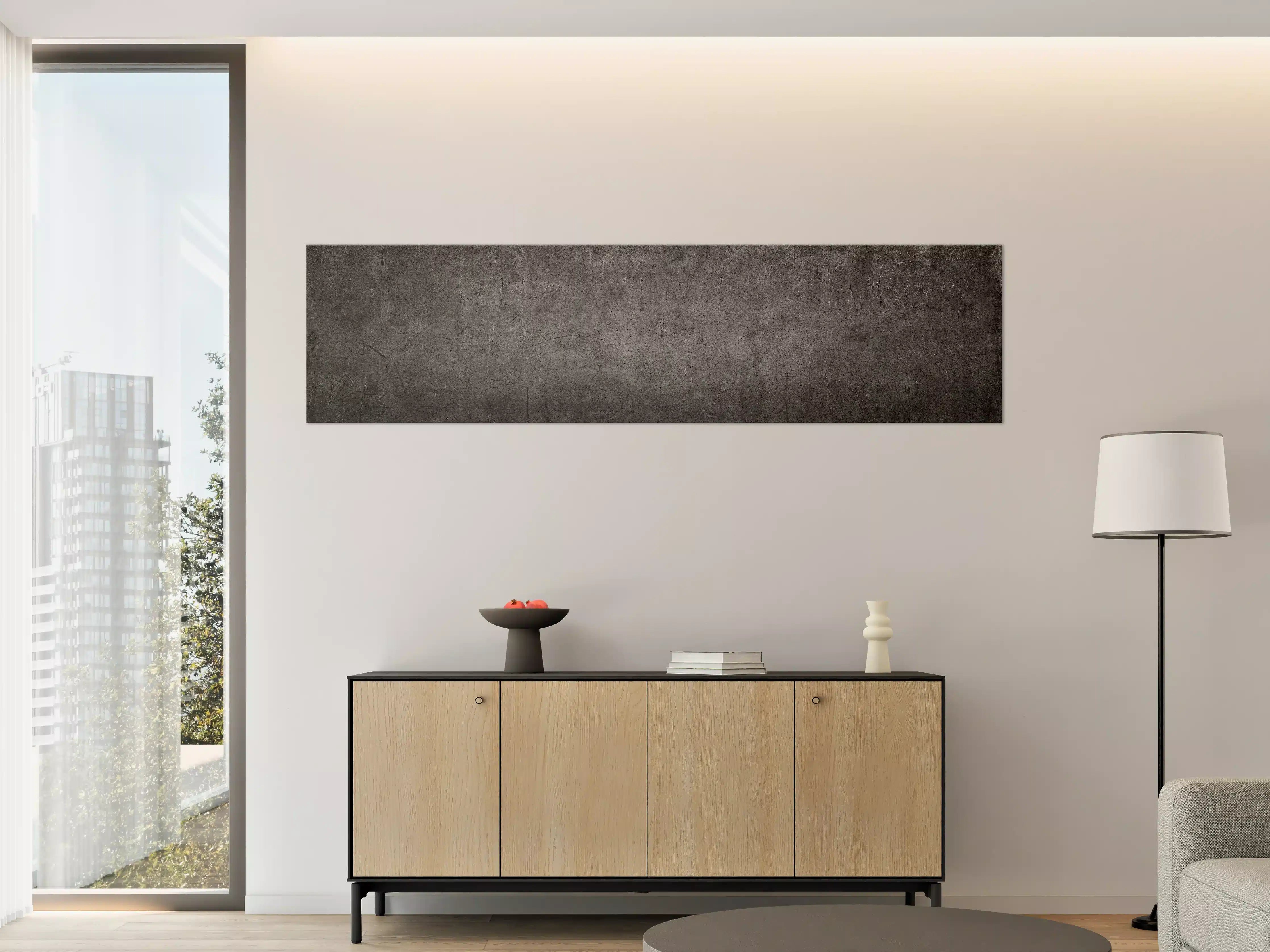 Große Wandbilder - Moderne Grau-Schwarze Betonoptik
