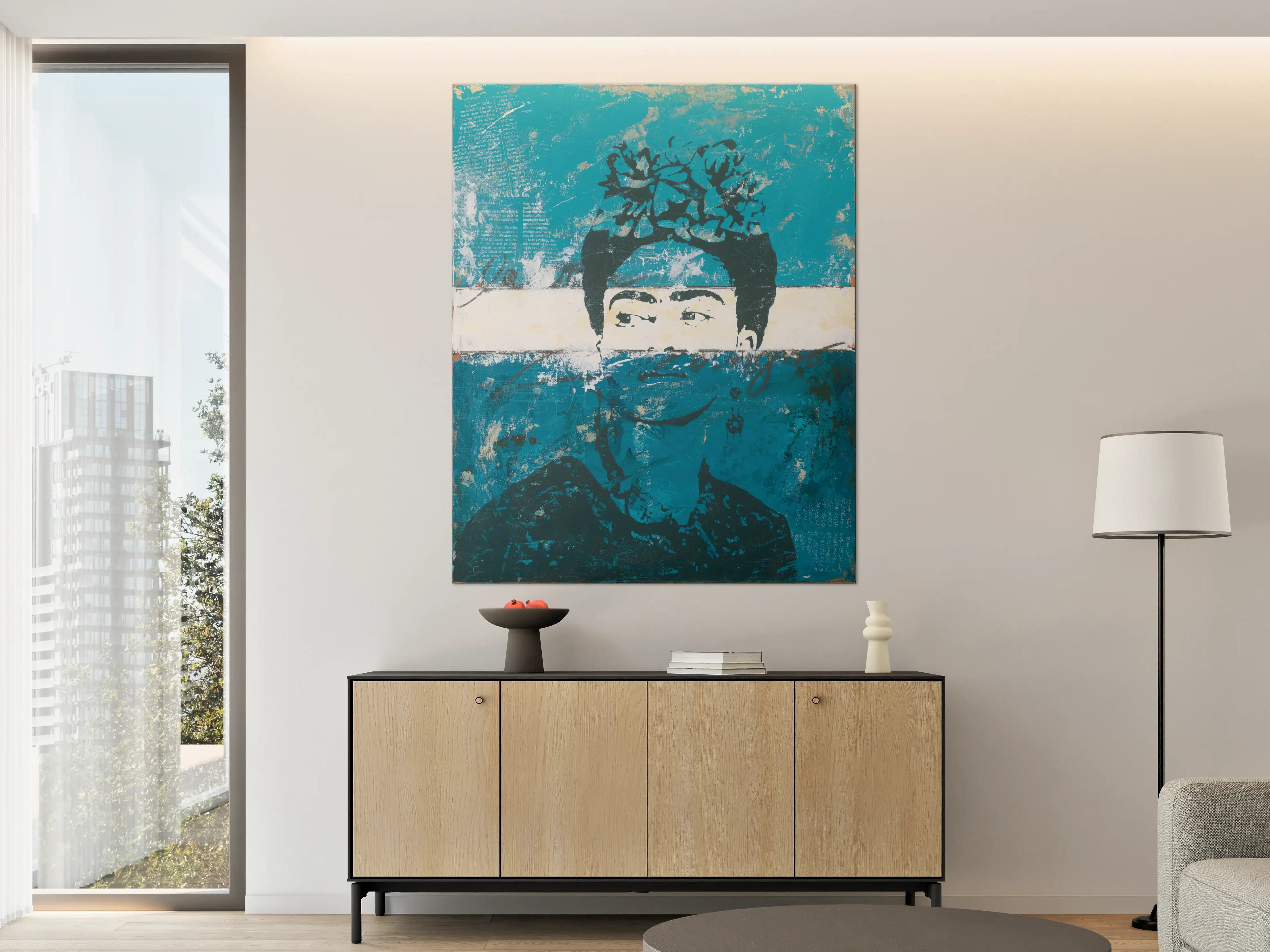 Große Wandbilder - Moderne Kunst im Blautönen