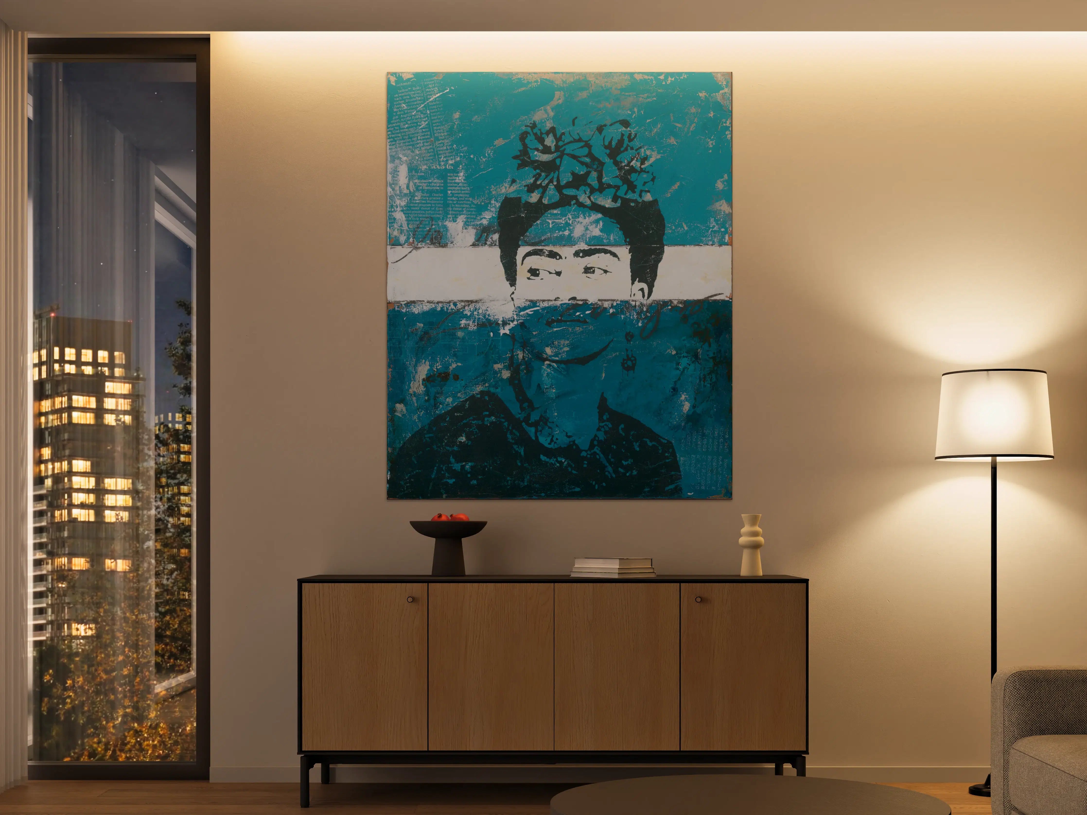 Große Wandbilder - Moderne Kunst im Blautönen