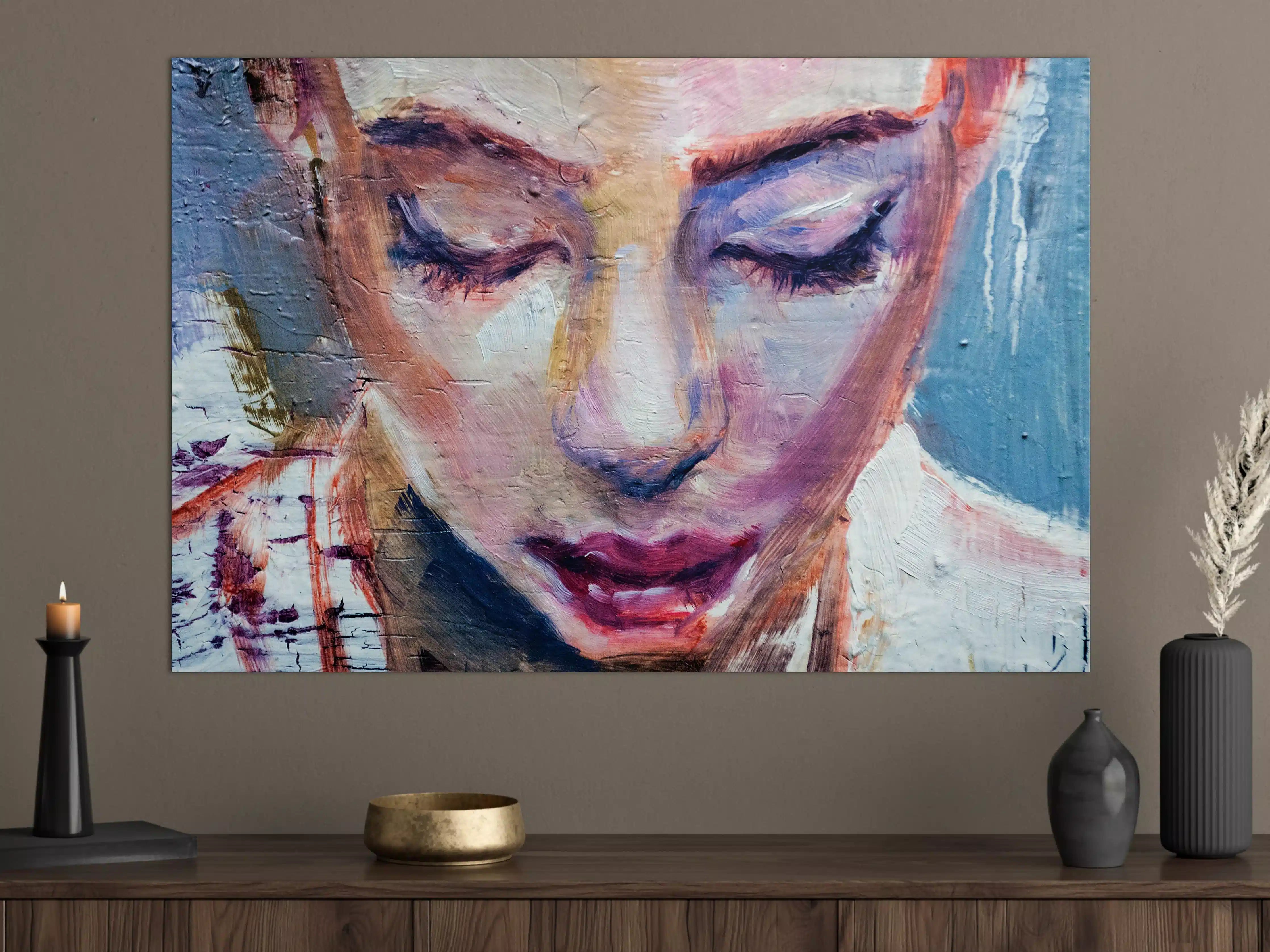 Große Wandbilder - Moderne Kunstporträt in lebendigen Farben