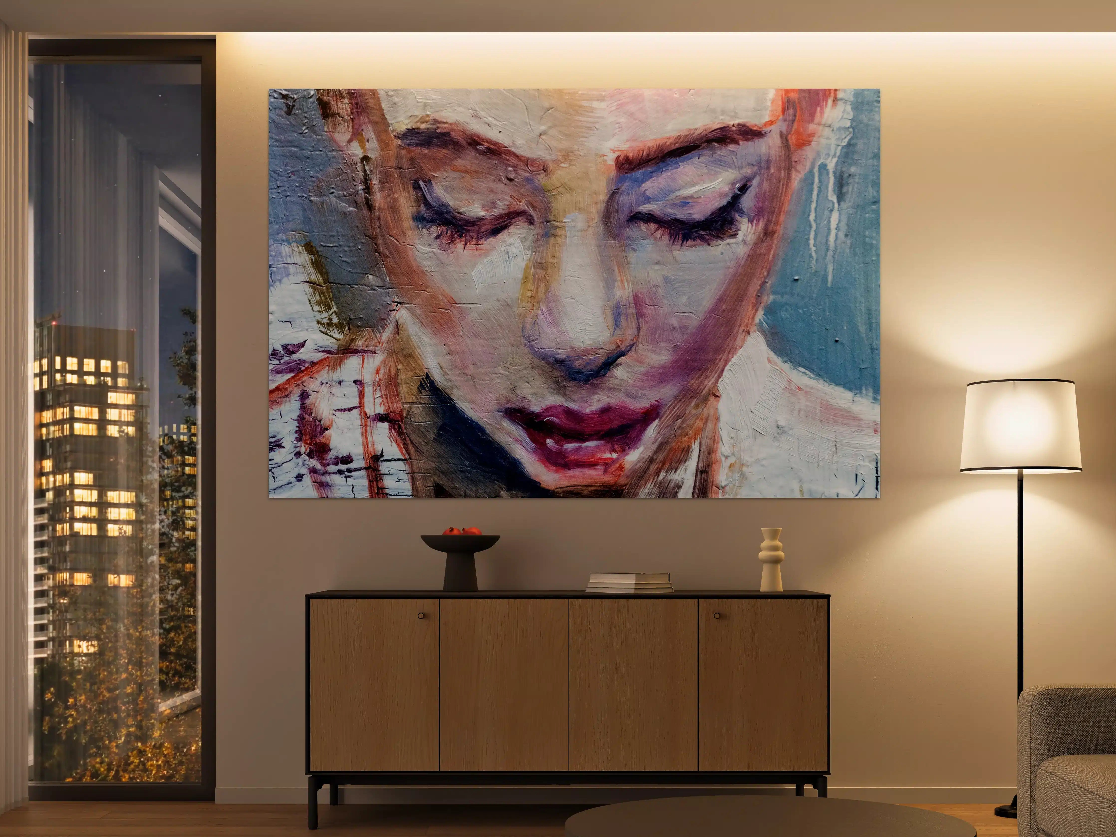Große Wandbilder - Moderne Kunstporträt in lebendigen Farben