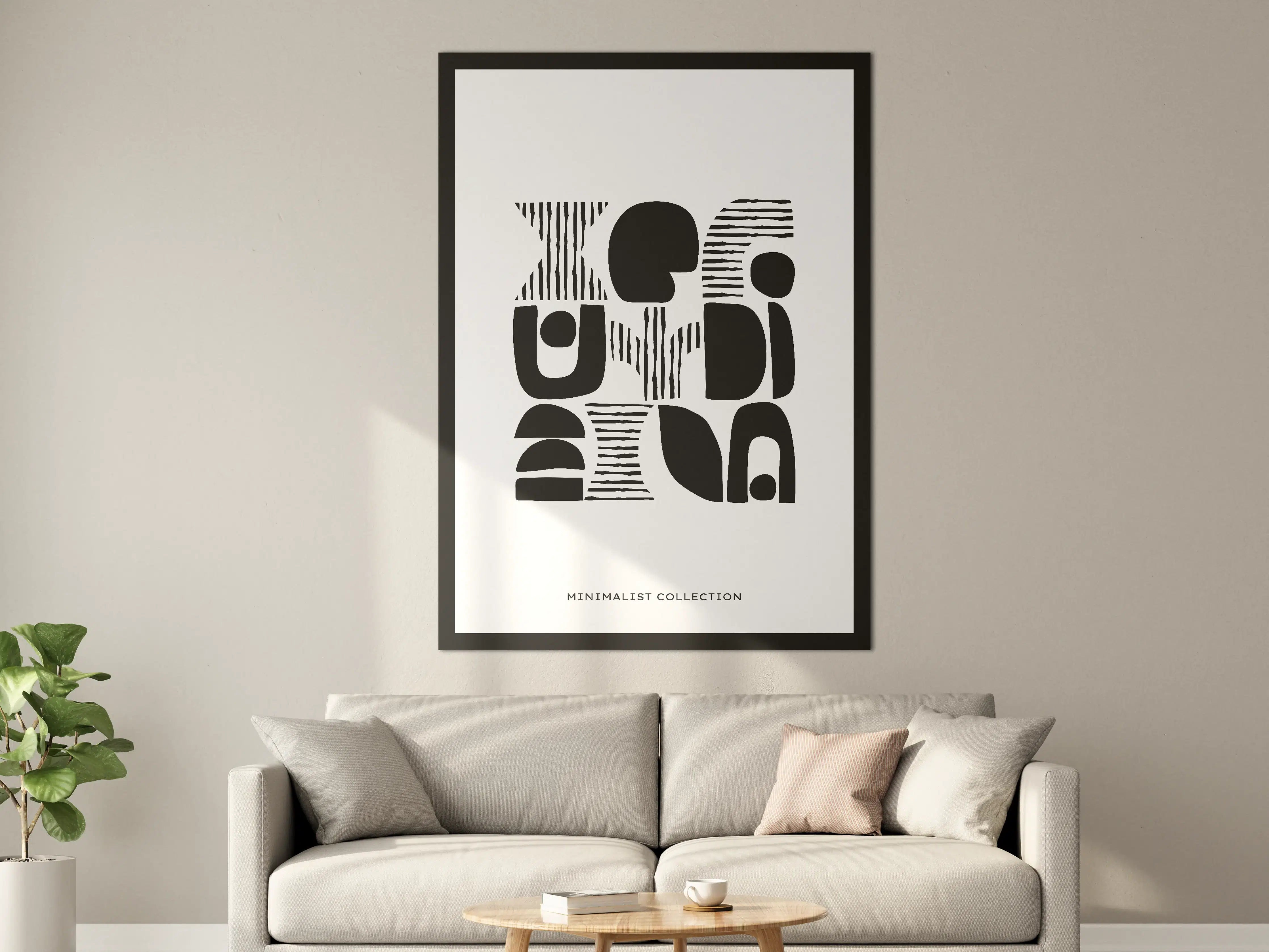 Große Wandbilder - Moderne Schwarz-Weiß-Designkunst