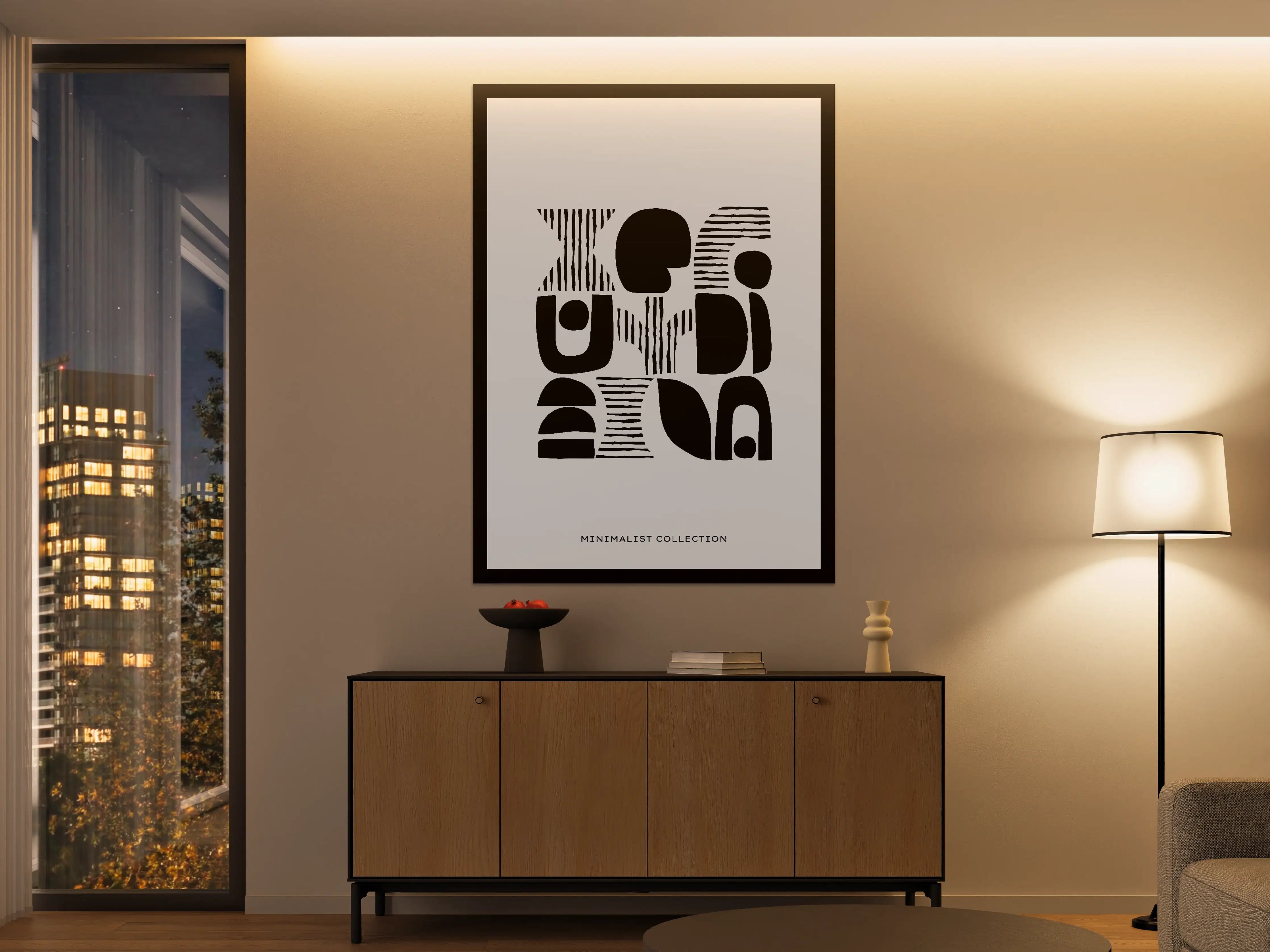 Große Wandbilder - Moderne Schwarz-Weiß-Designkunst