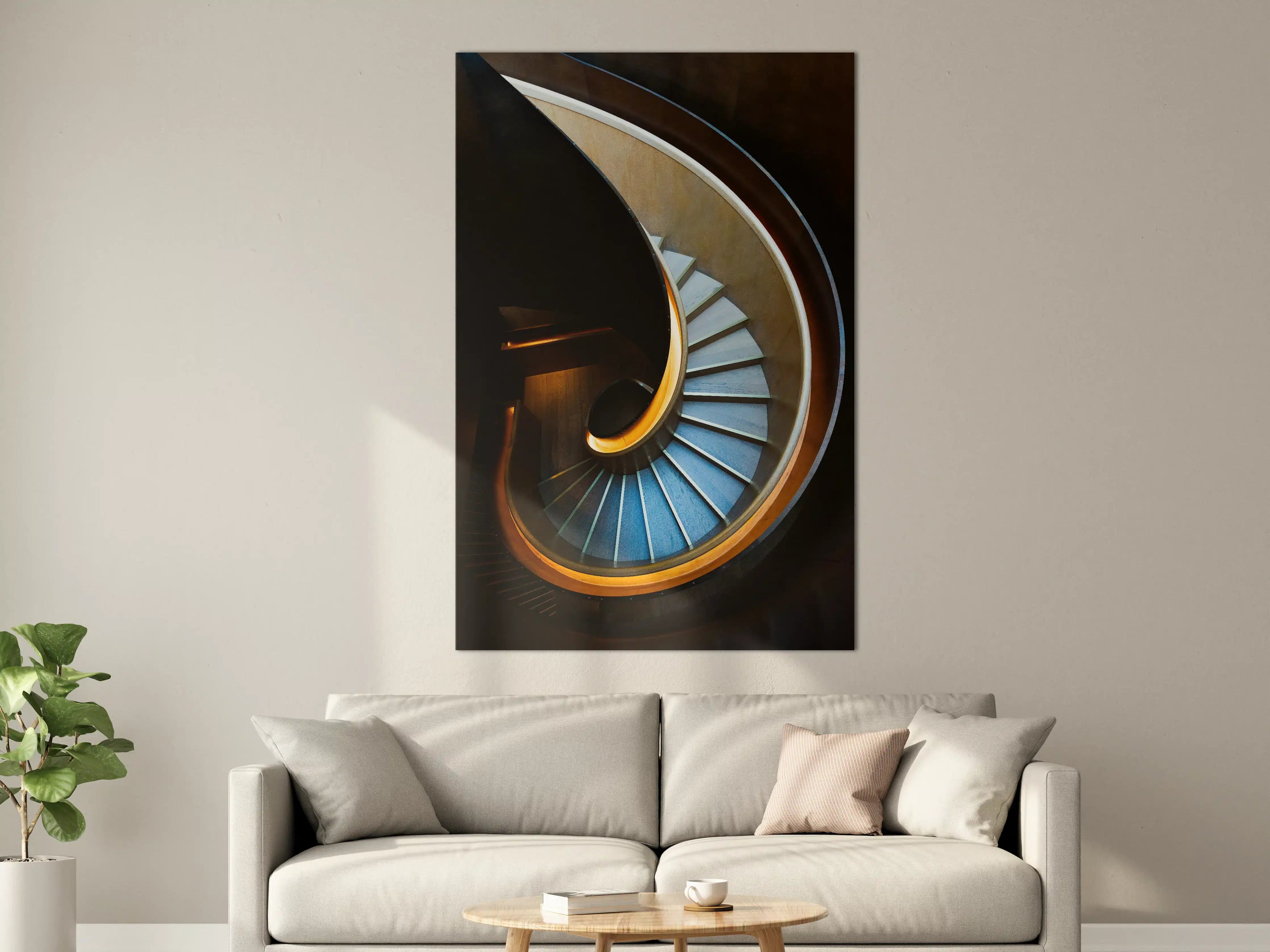 Große Wandbilder - Moderne Spiraltreppe Design