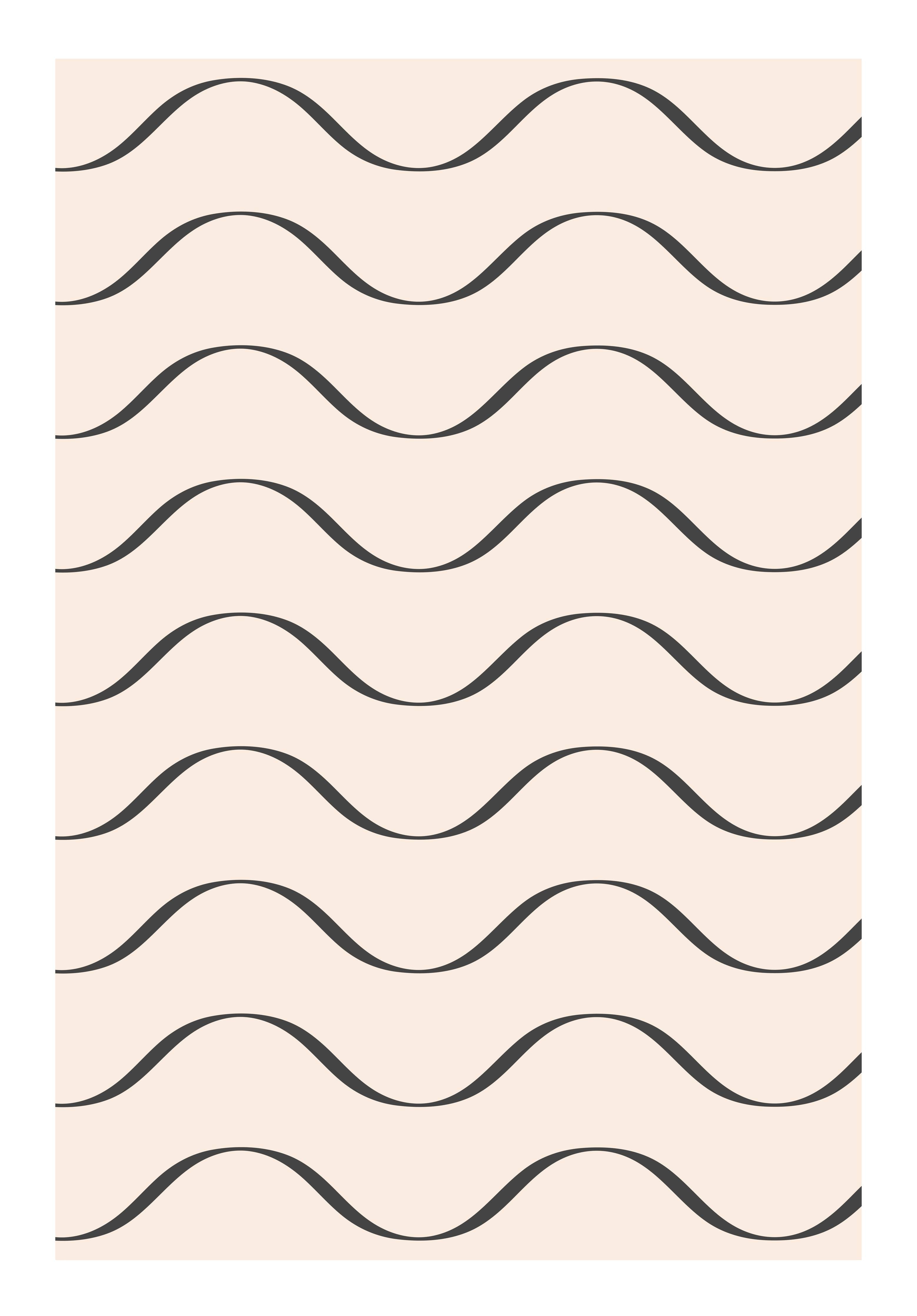 Große Wandbilder-Moderne Wellenmuster in Schwarz und Beige