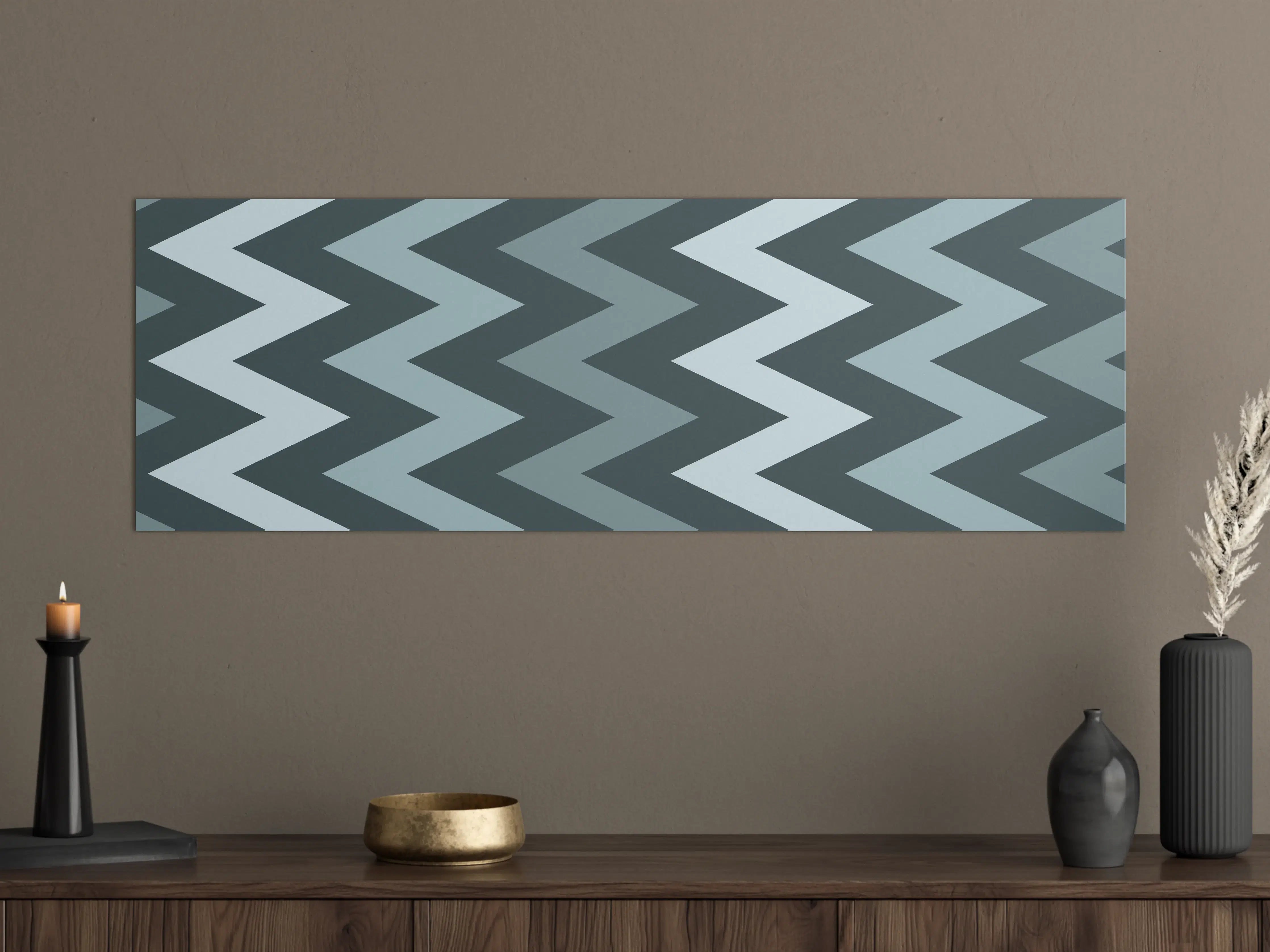 Große Wandbilder - Moderne Zickzack-Muster Wandbild