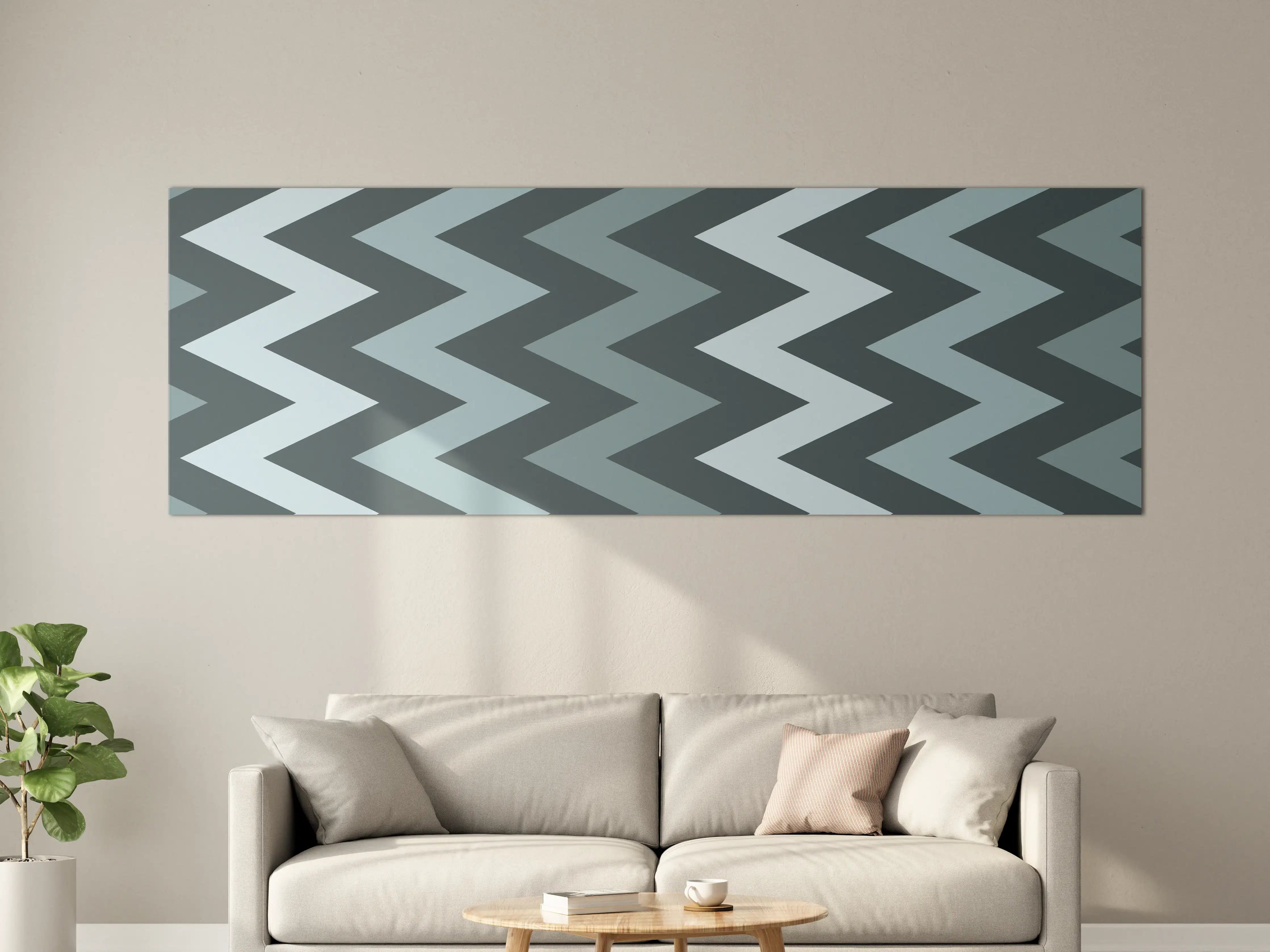 Große Wandbilder - Moderne Zickzack-Muster Wandbild