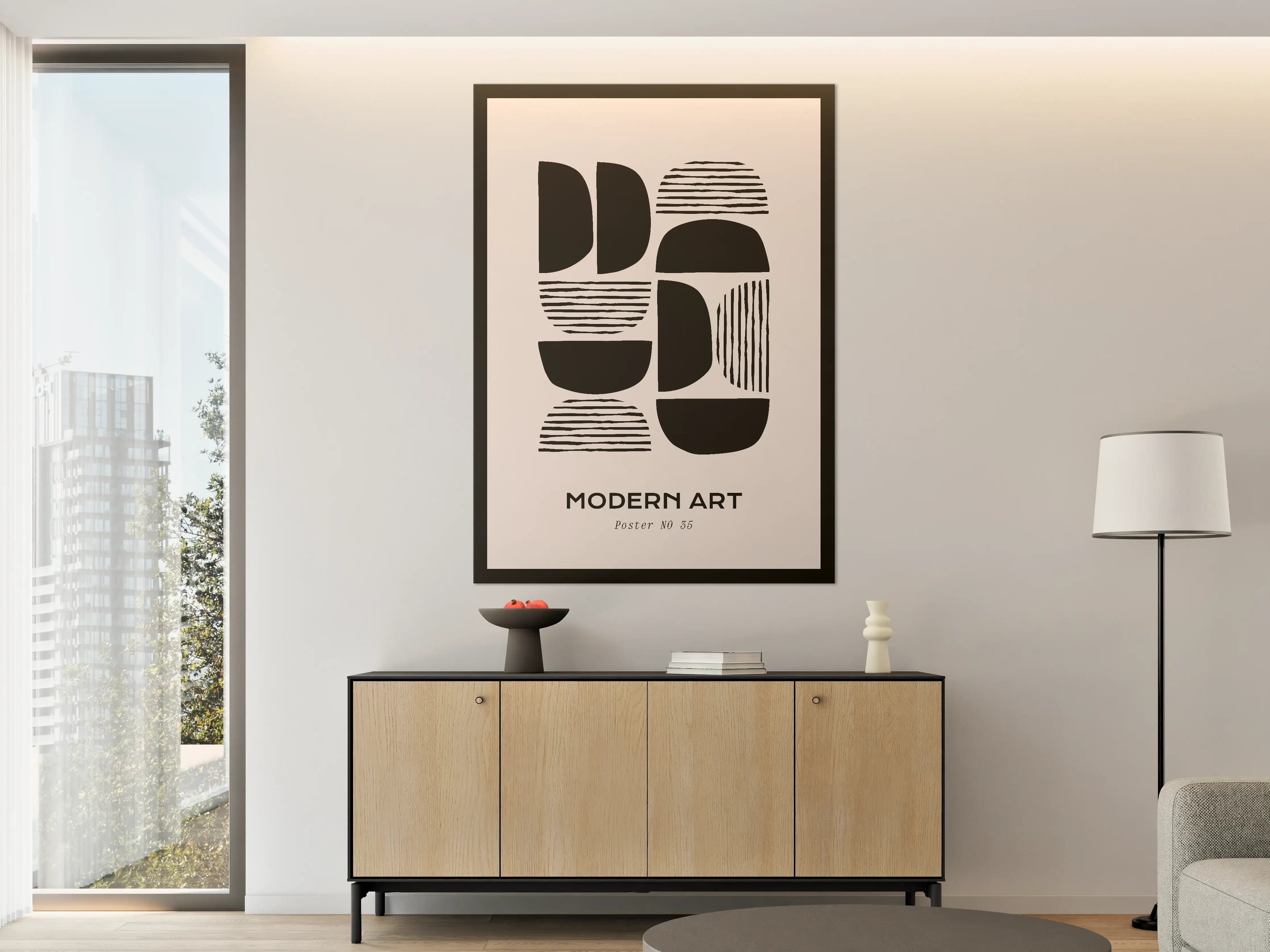 Große Wandbilder - Moderne abstrakte Kunst in Schwarz-Tönen