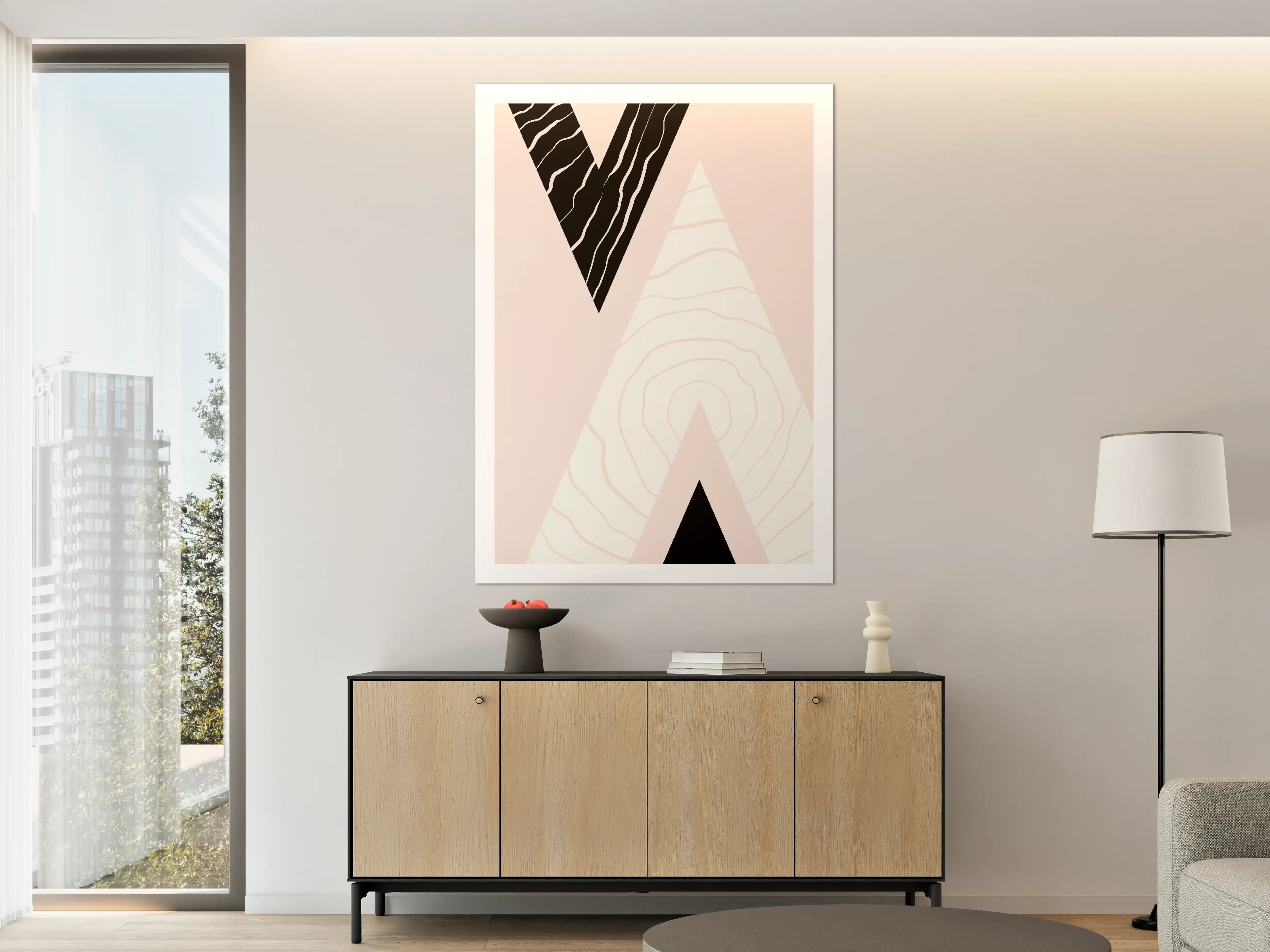 Große Wandbilder - Moderne abstrakte Kunst mit Farbkontrasten