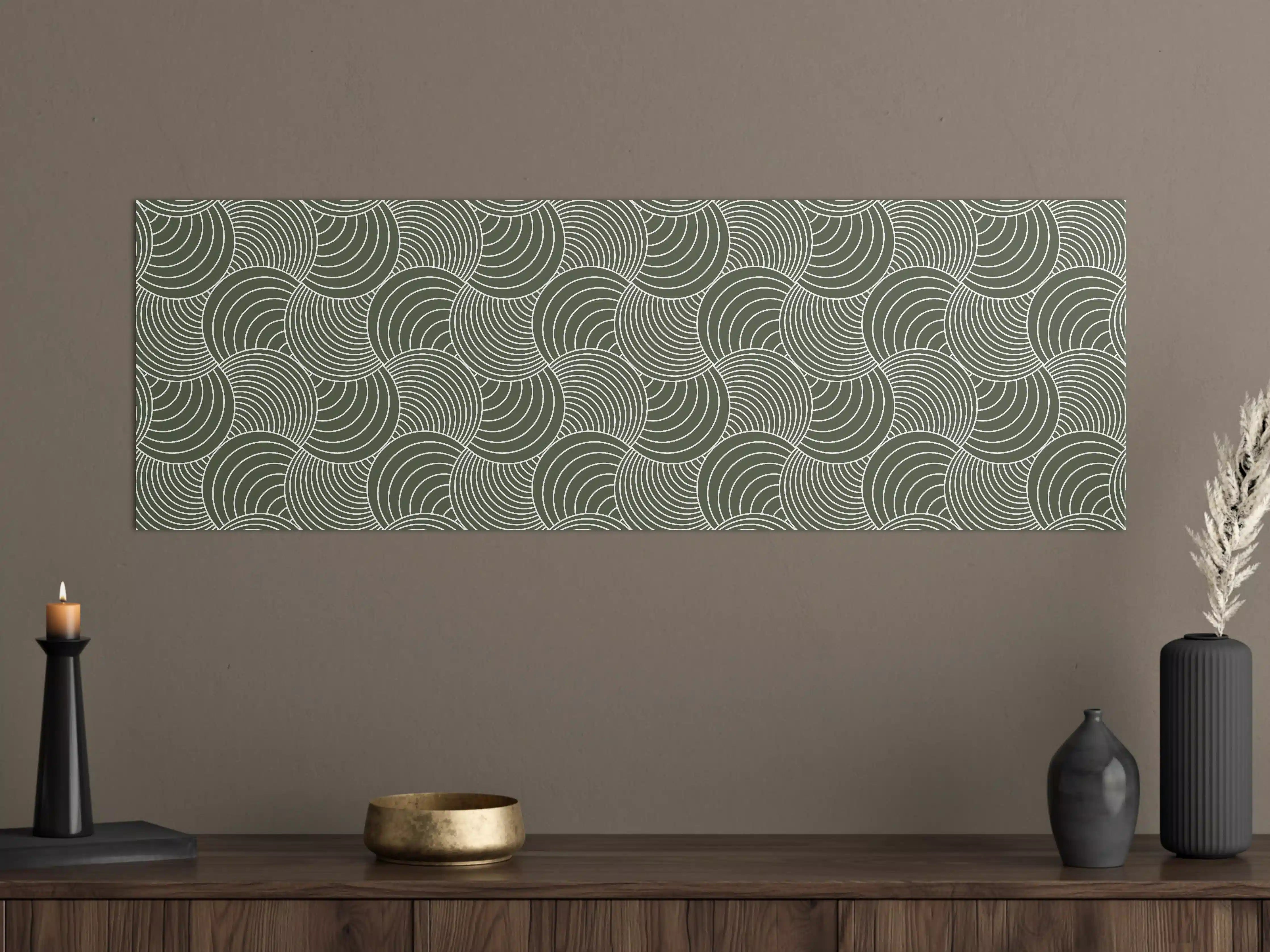 Große Wandbilder - Moderne abstrakte Musteroptik in Grau und Beige