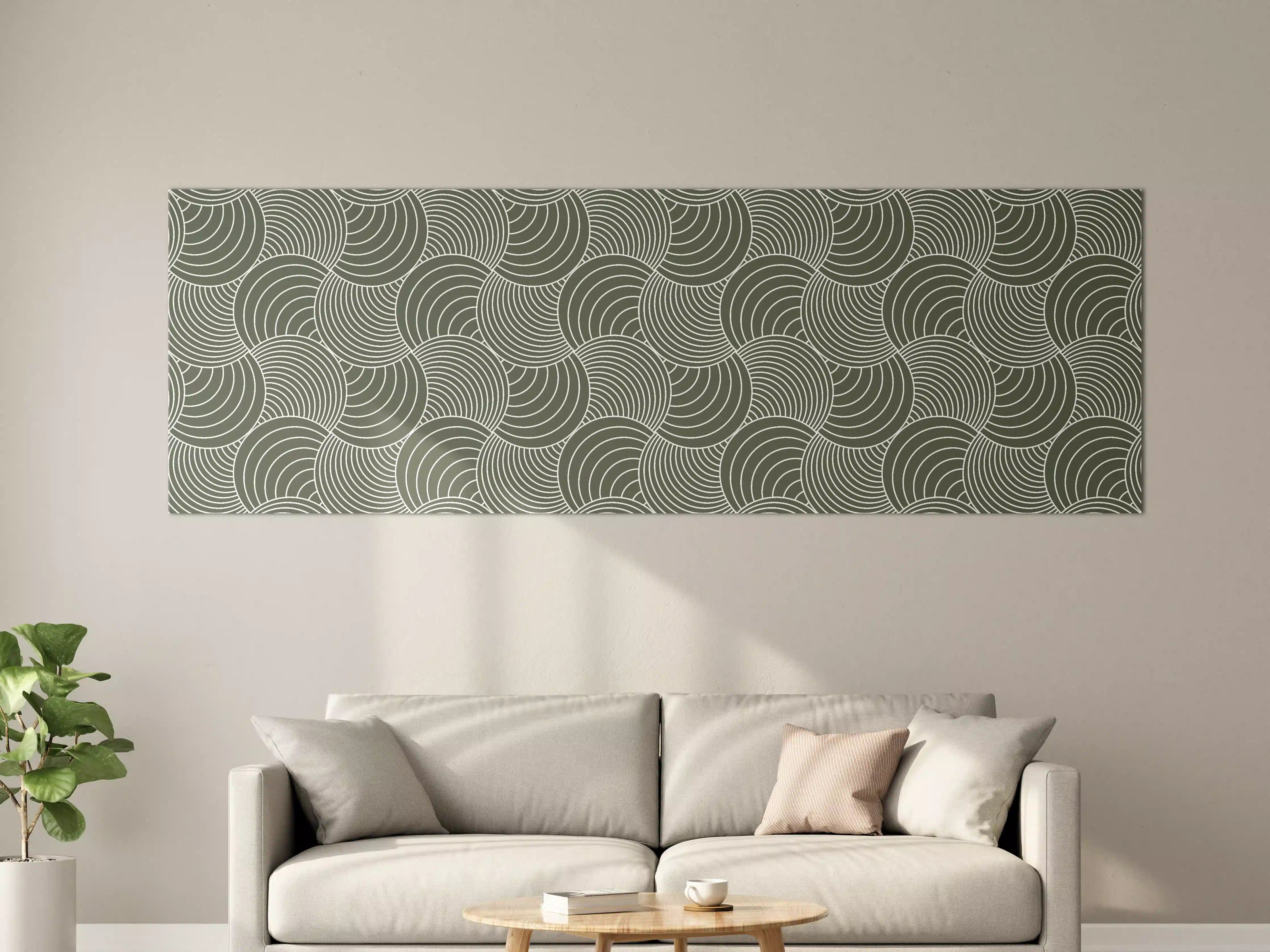 Große Wandbilder - Moderne abstrakte Musteroptik in Grau und Beige