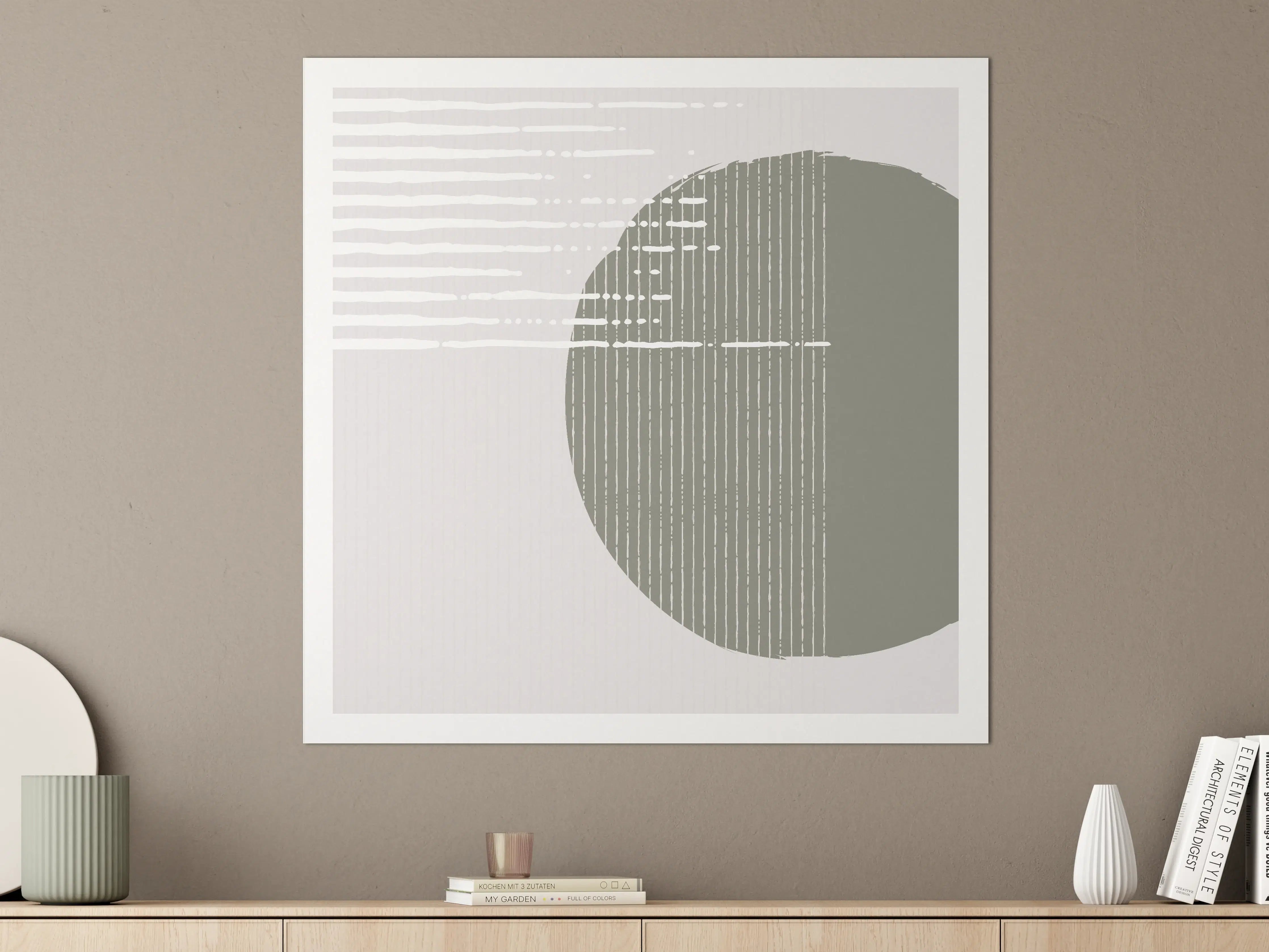 Große Wandbilder - Moderne abstrakte Wandgestaltung in Grautönen