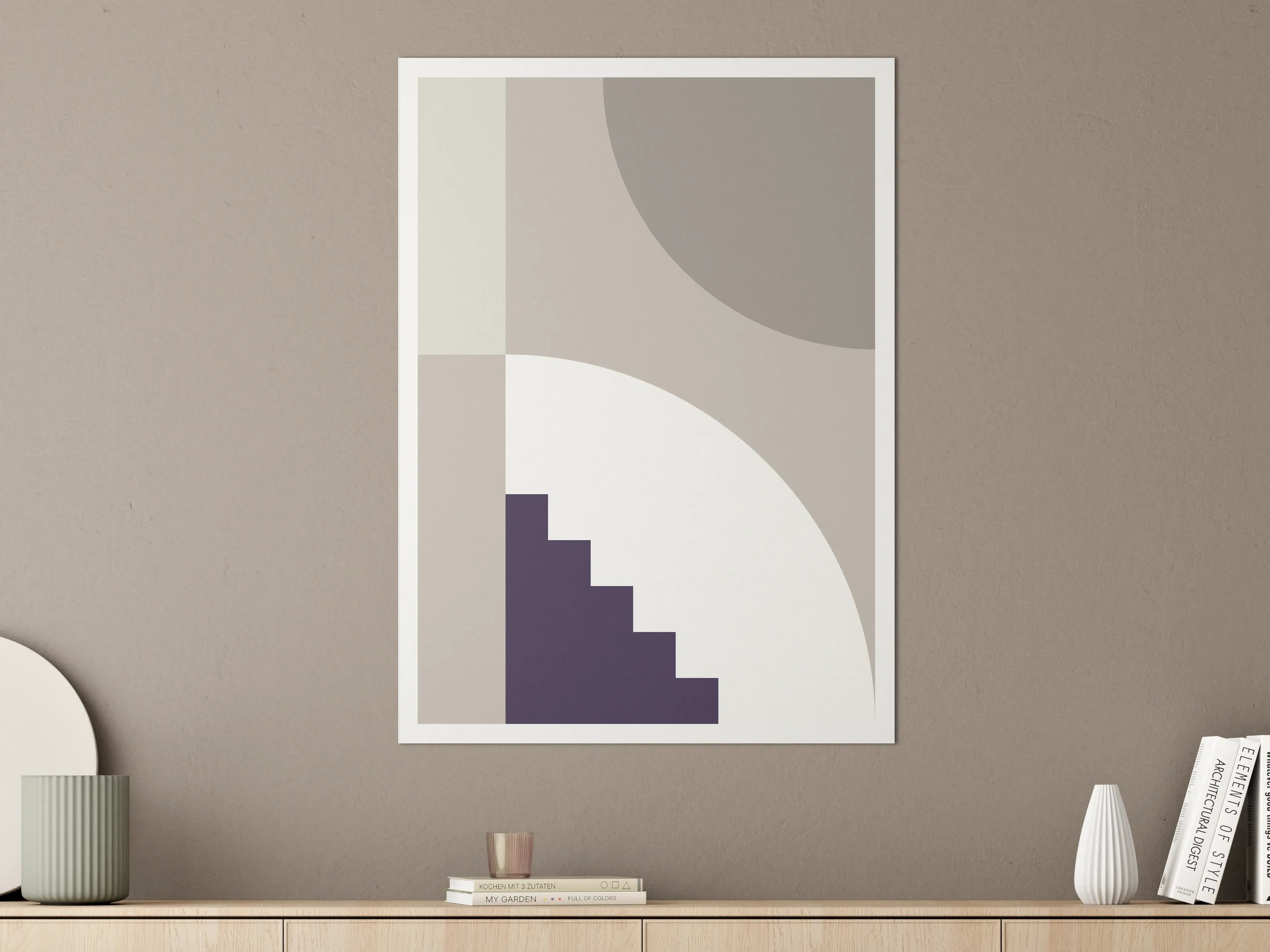 Große Wandbilder - Moderne abstrakte geometrische Wandgestaltung