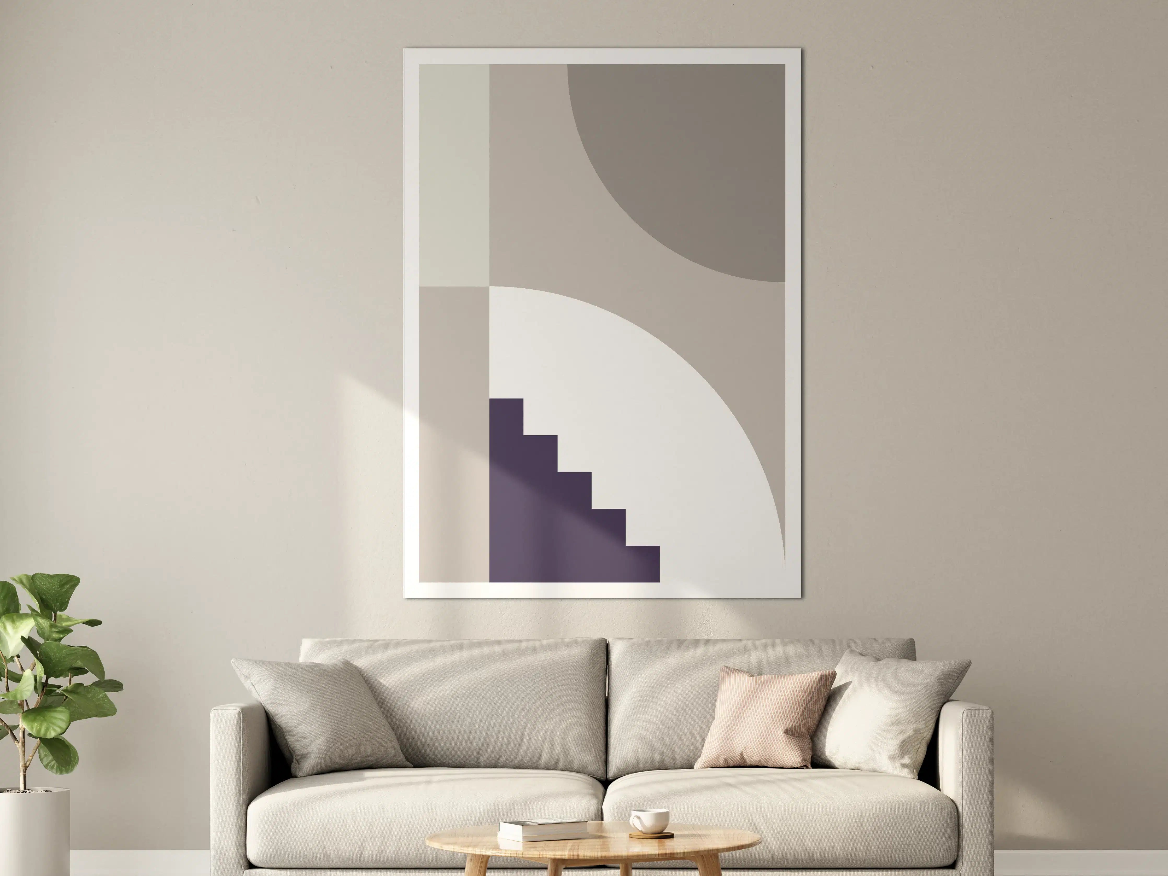Große Wandbilder - Moderne abstrakte geometrische Wandgestaltung