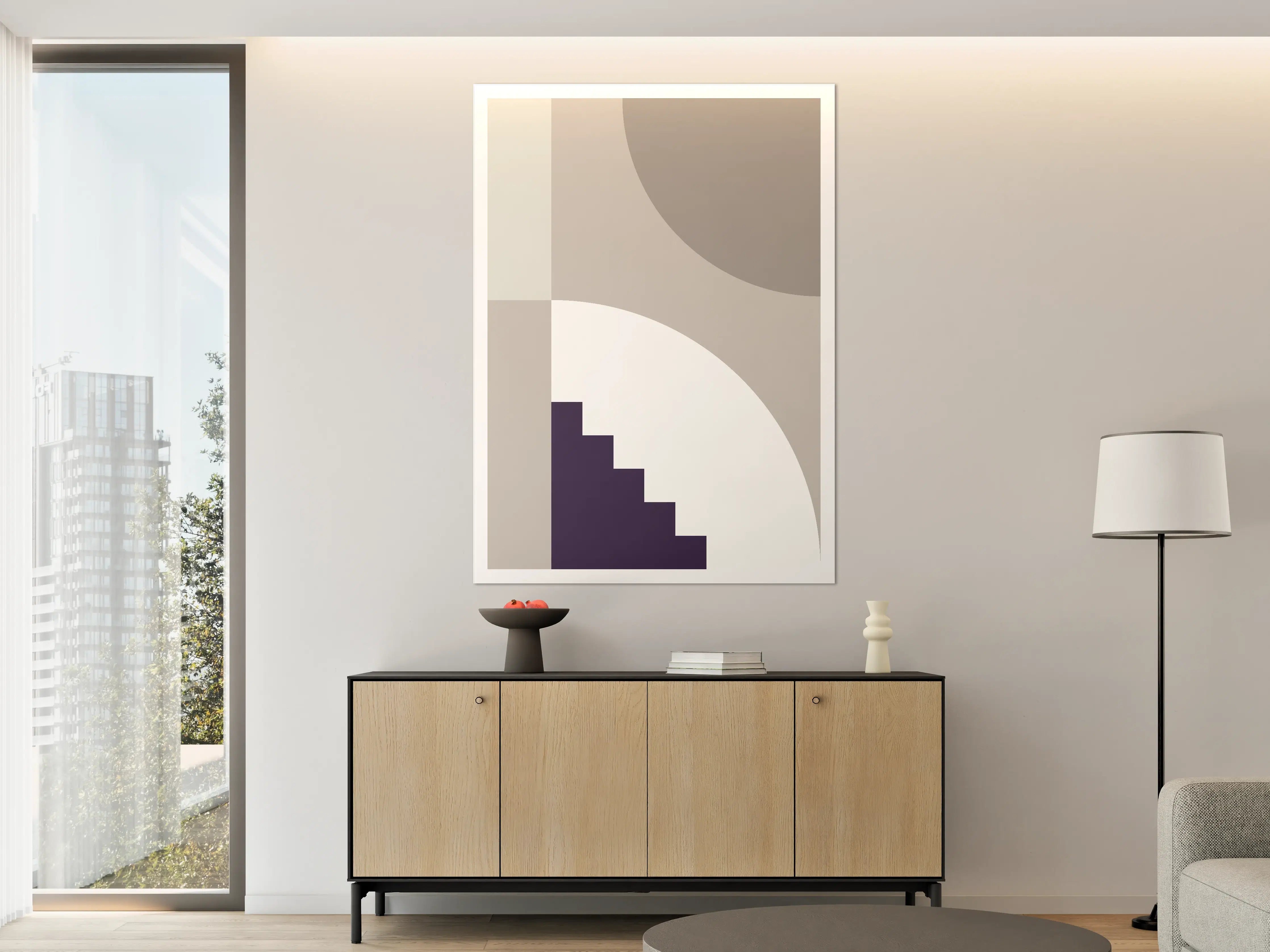 Große Wandbilder - Moderne abstrakte geometrische Wandgestaltung