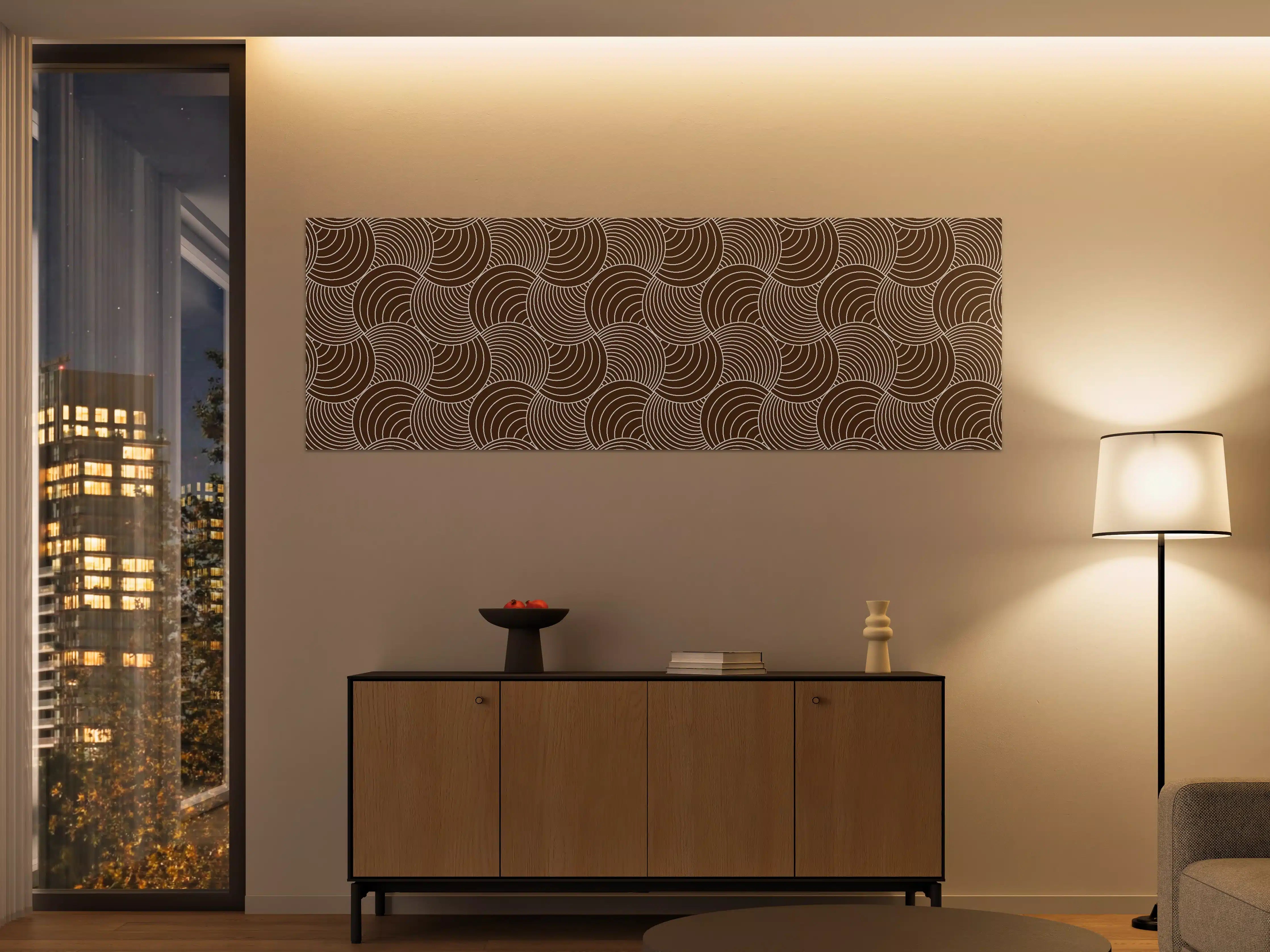 Große Wandbilder - Moderne braune Musterwand