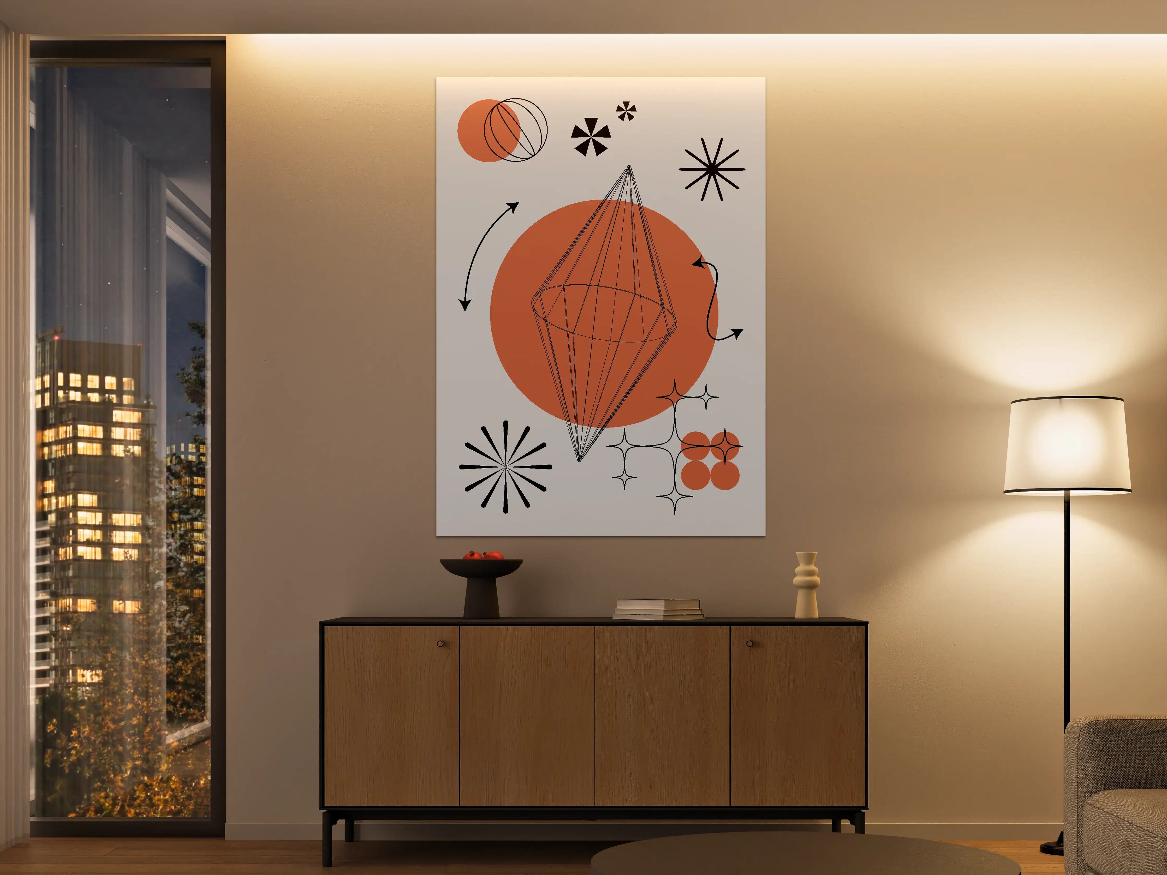 Große Wandbilder - Moderne geometrische Design-Kunst