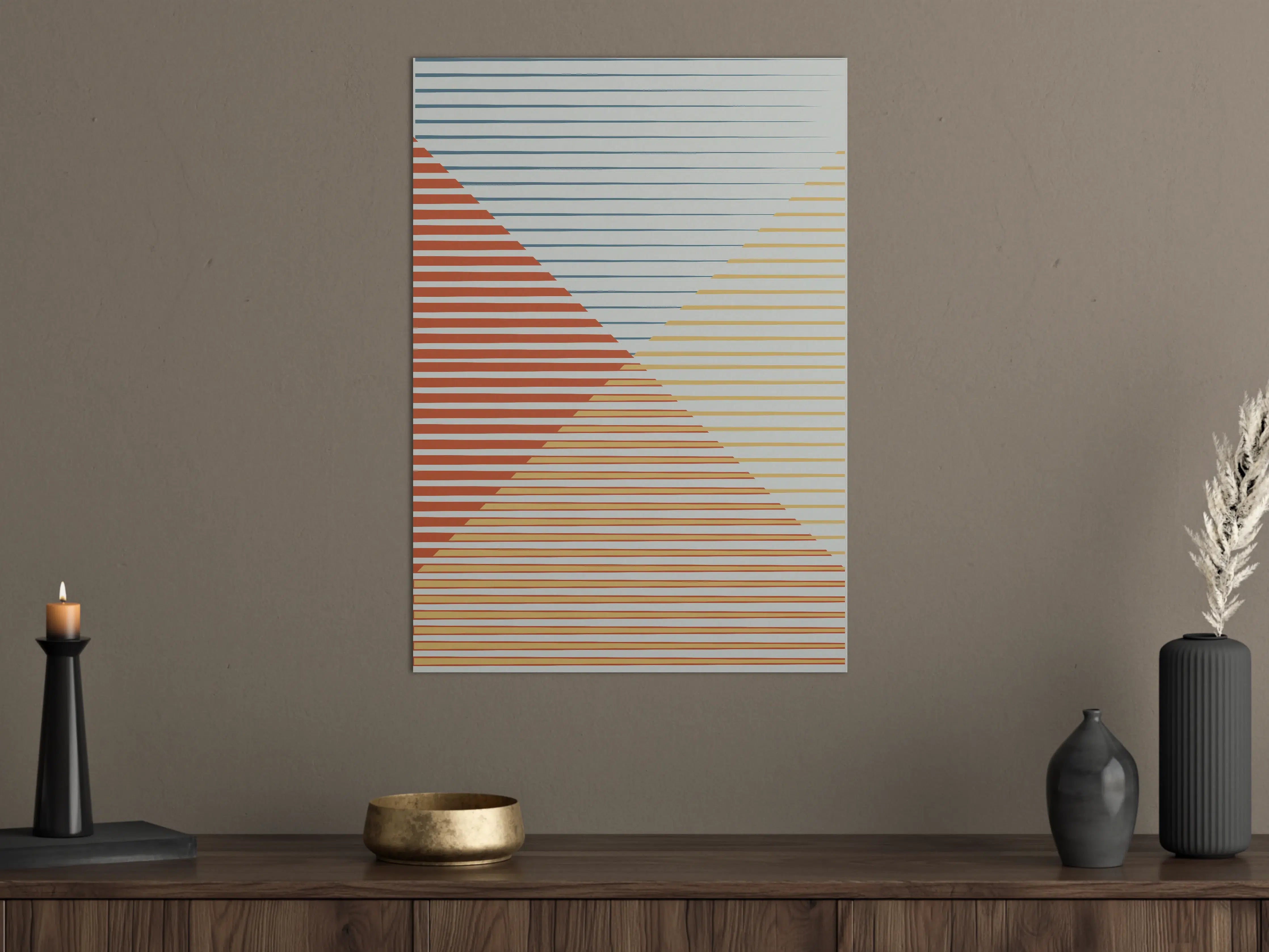 Große Wandbilder - Moderne geometrische Linienfarbe Beige