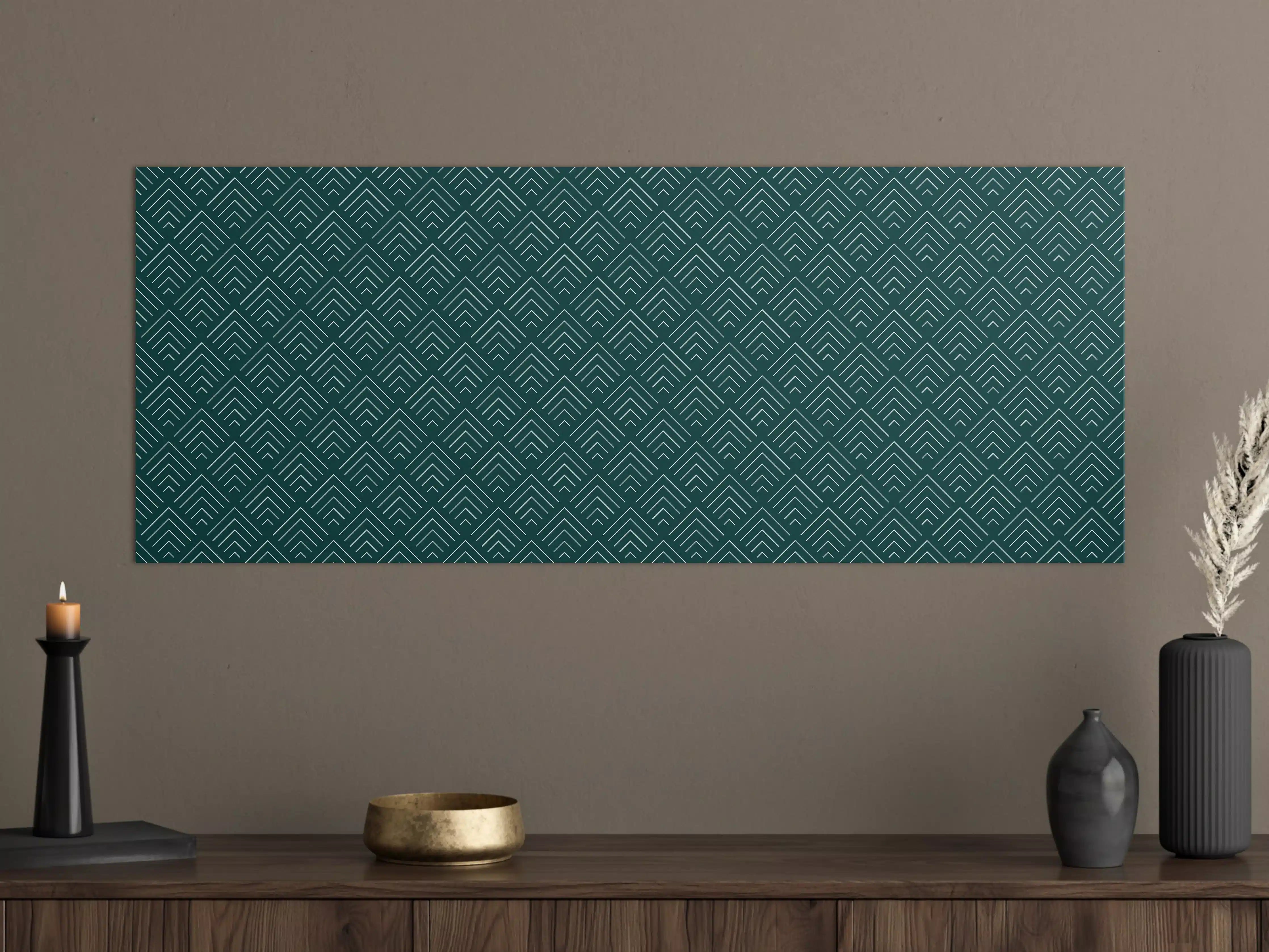 Große Wandbilder - Moderne geometrische Muster in Blau und Beige