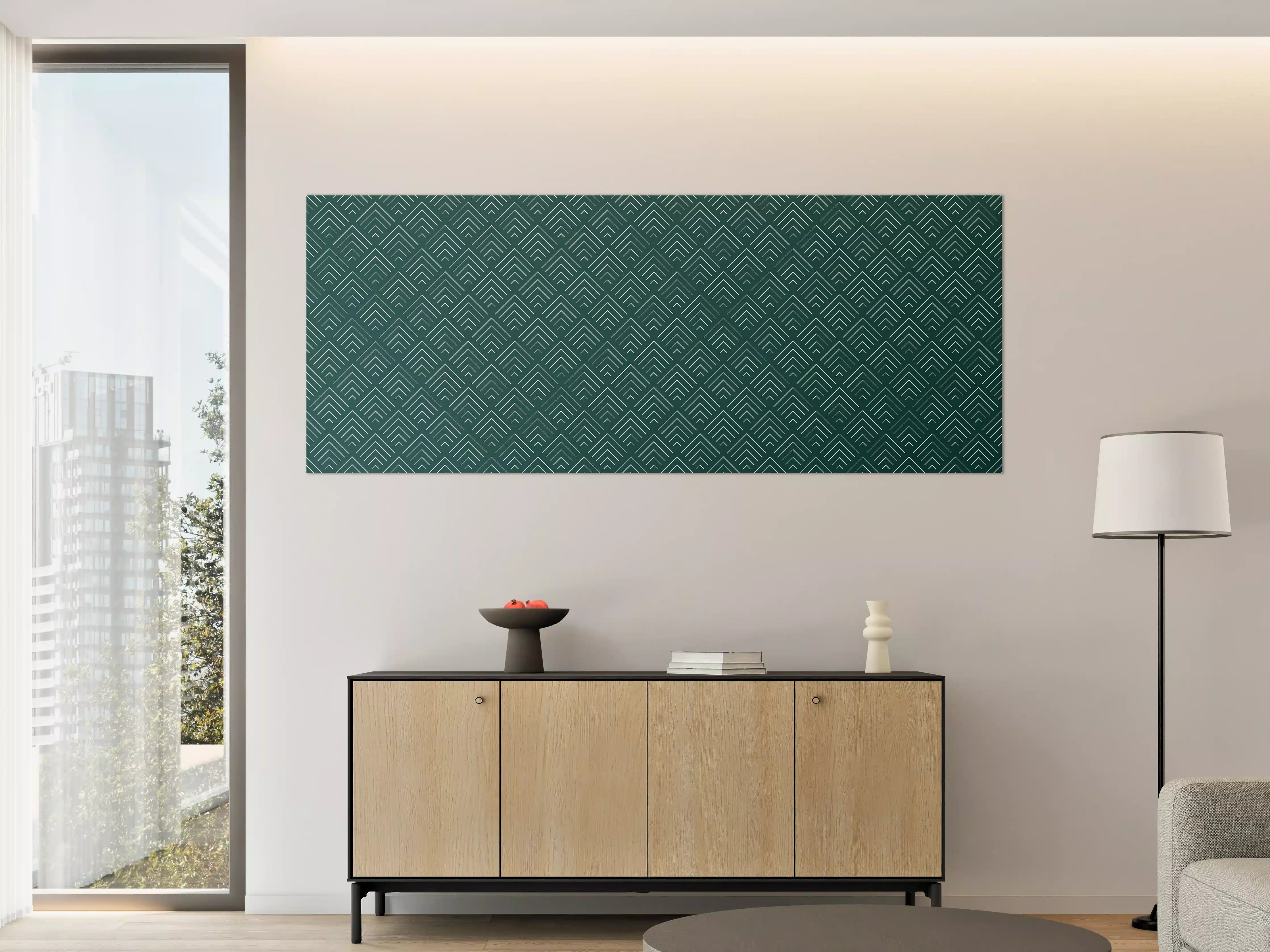 Große Wandbilder - Moderne geometrische Muster in Blau und Beige