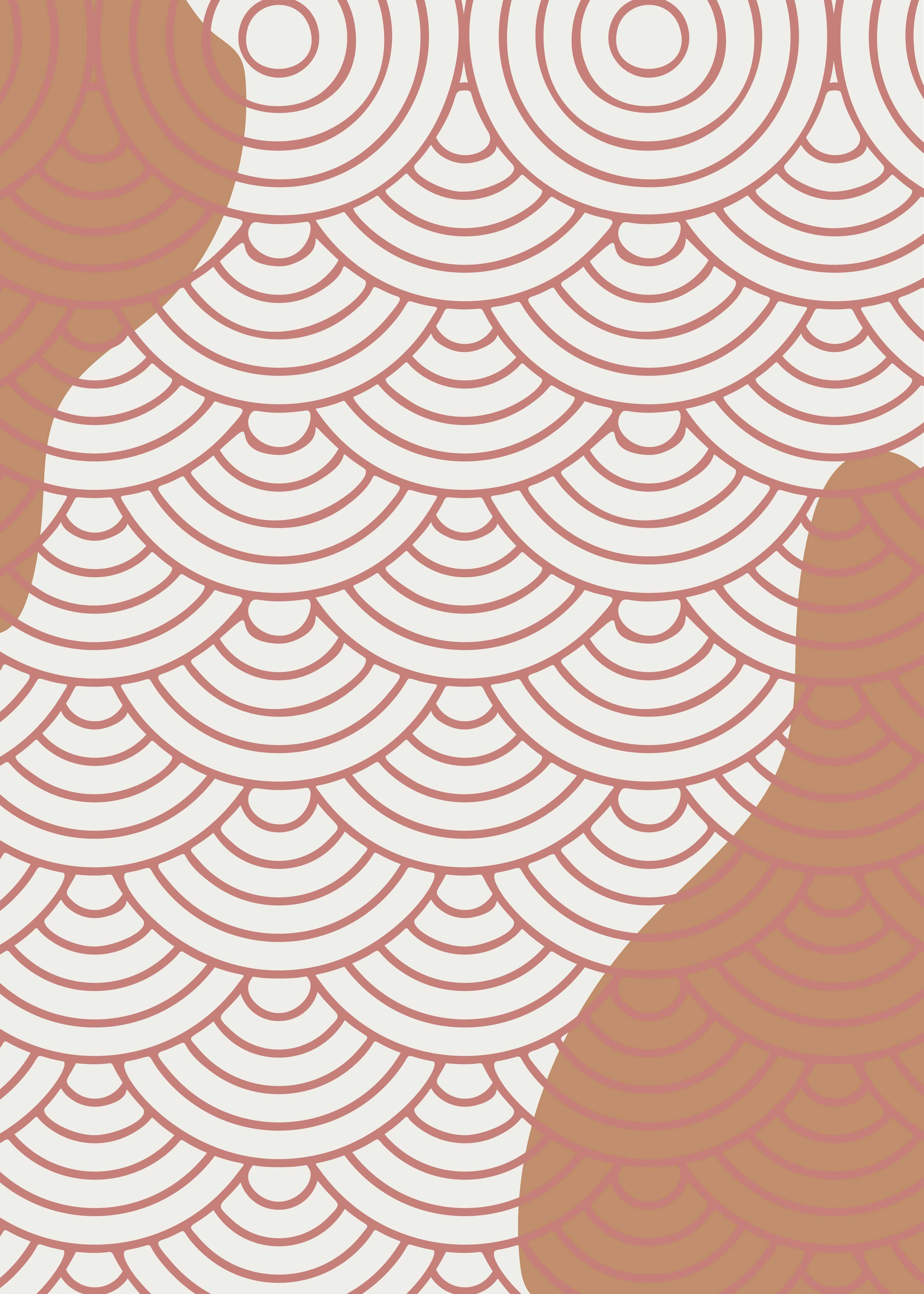 Große Wandbilder-Moderne geometrische Muster in Pink und Gold