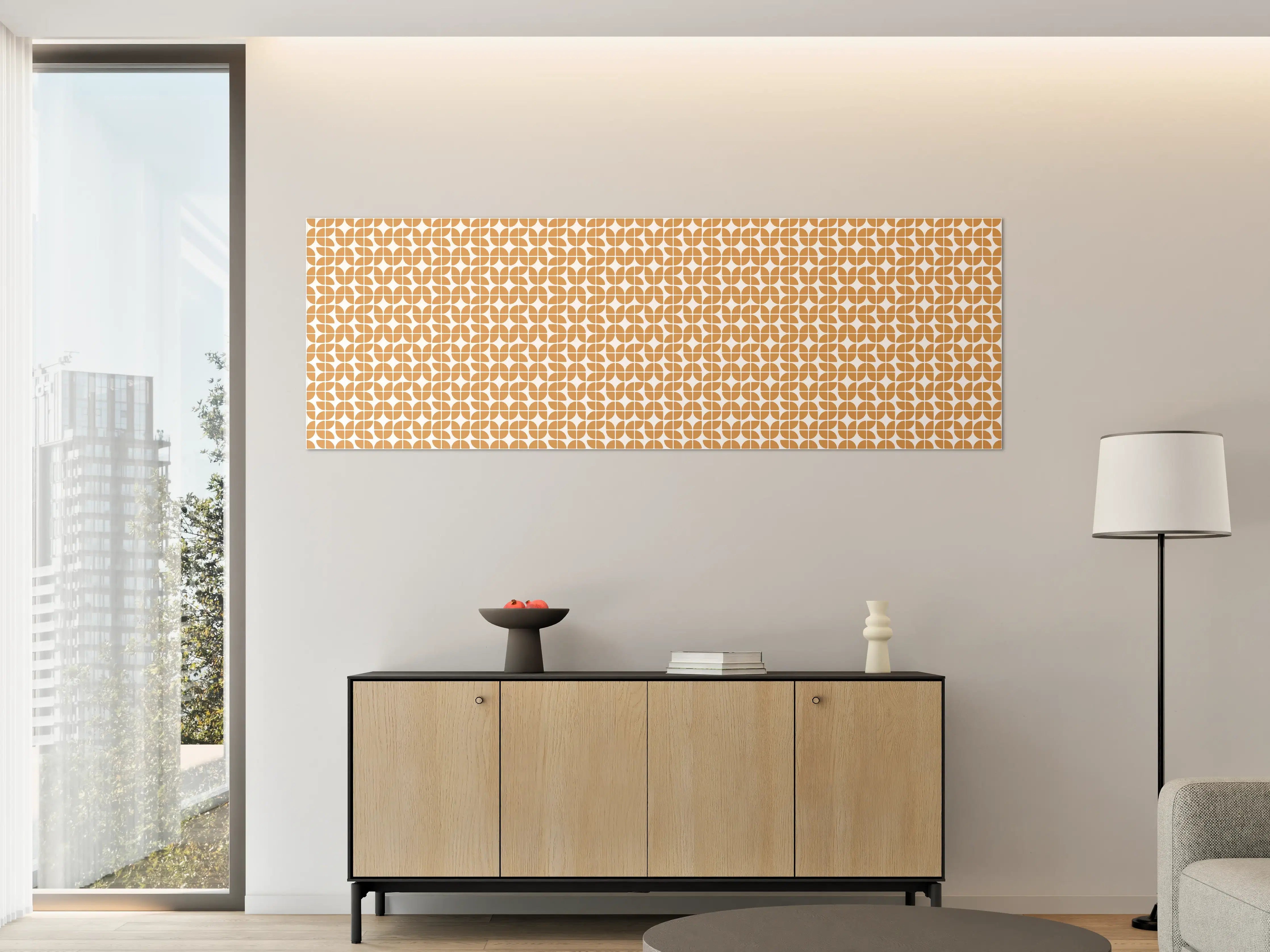 Große Wandbilder - Moderne geometrische Muster in warmen Beige-Tönen