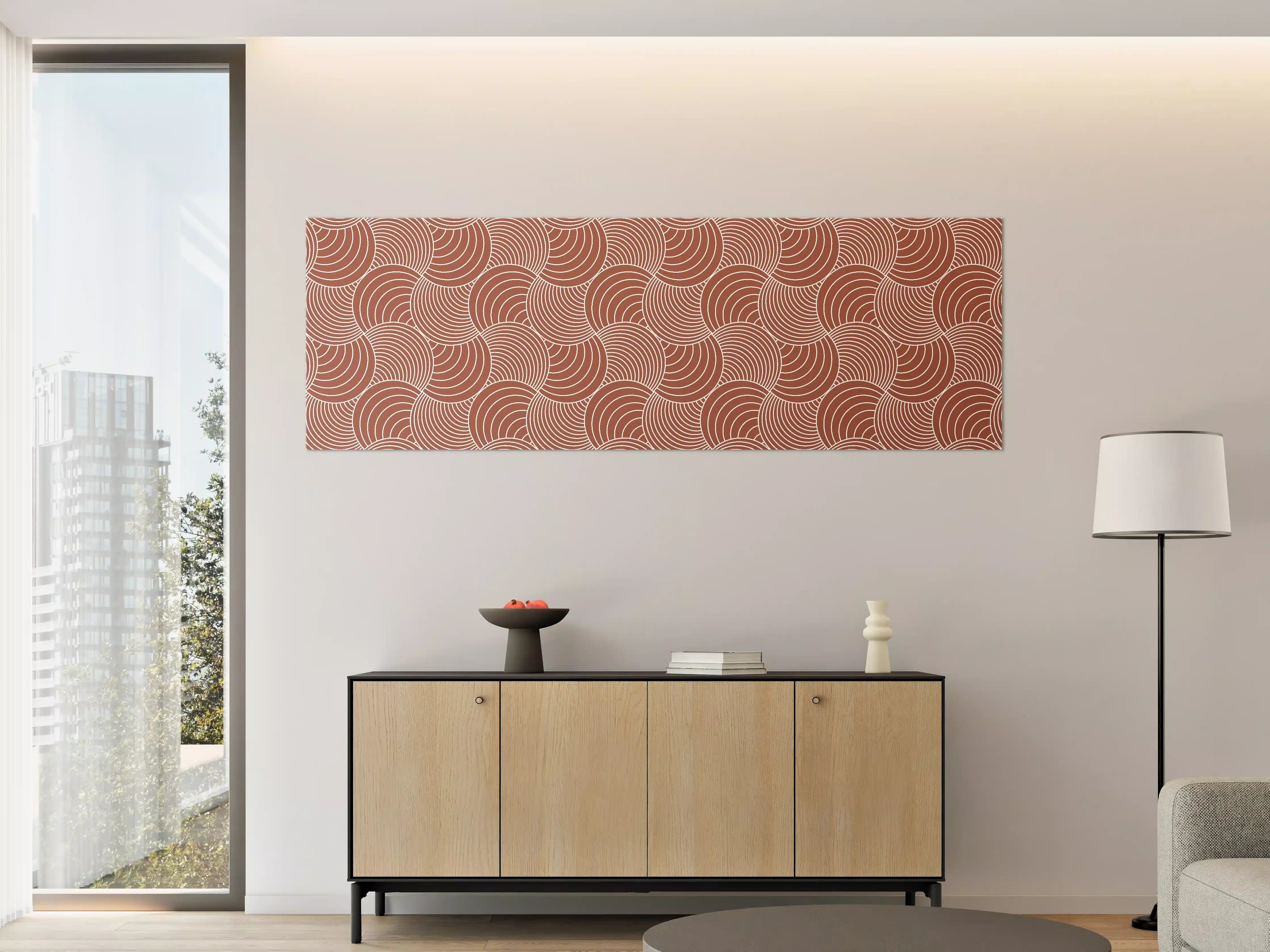 Große Wandbilder - Moderne geometrische Muster in warmen Erd-Tönen