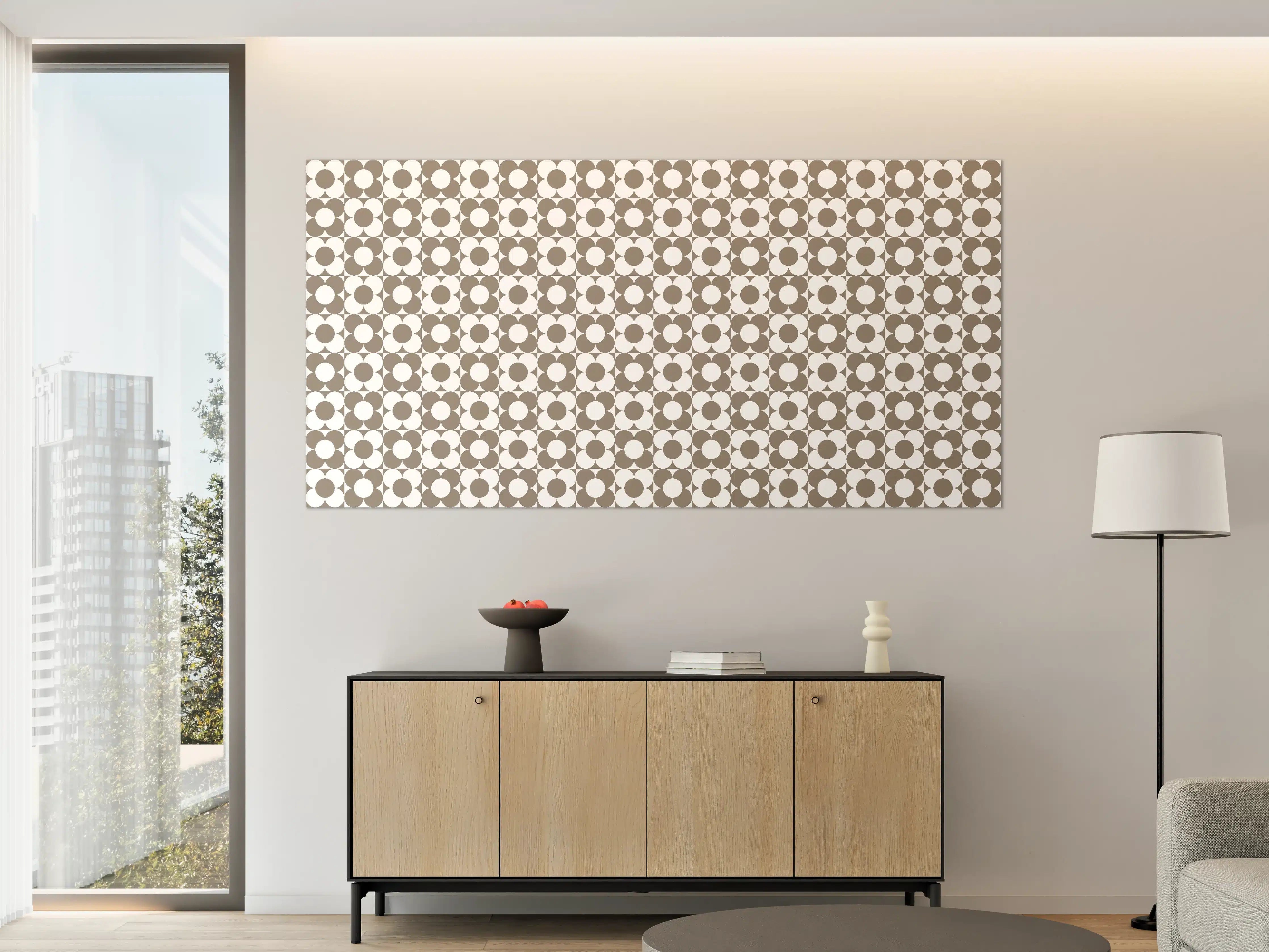 Große Wandbilder - Moderne geometrische Mustere in neutralen Tönen