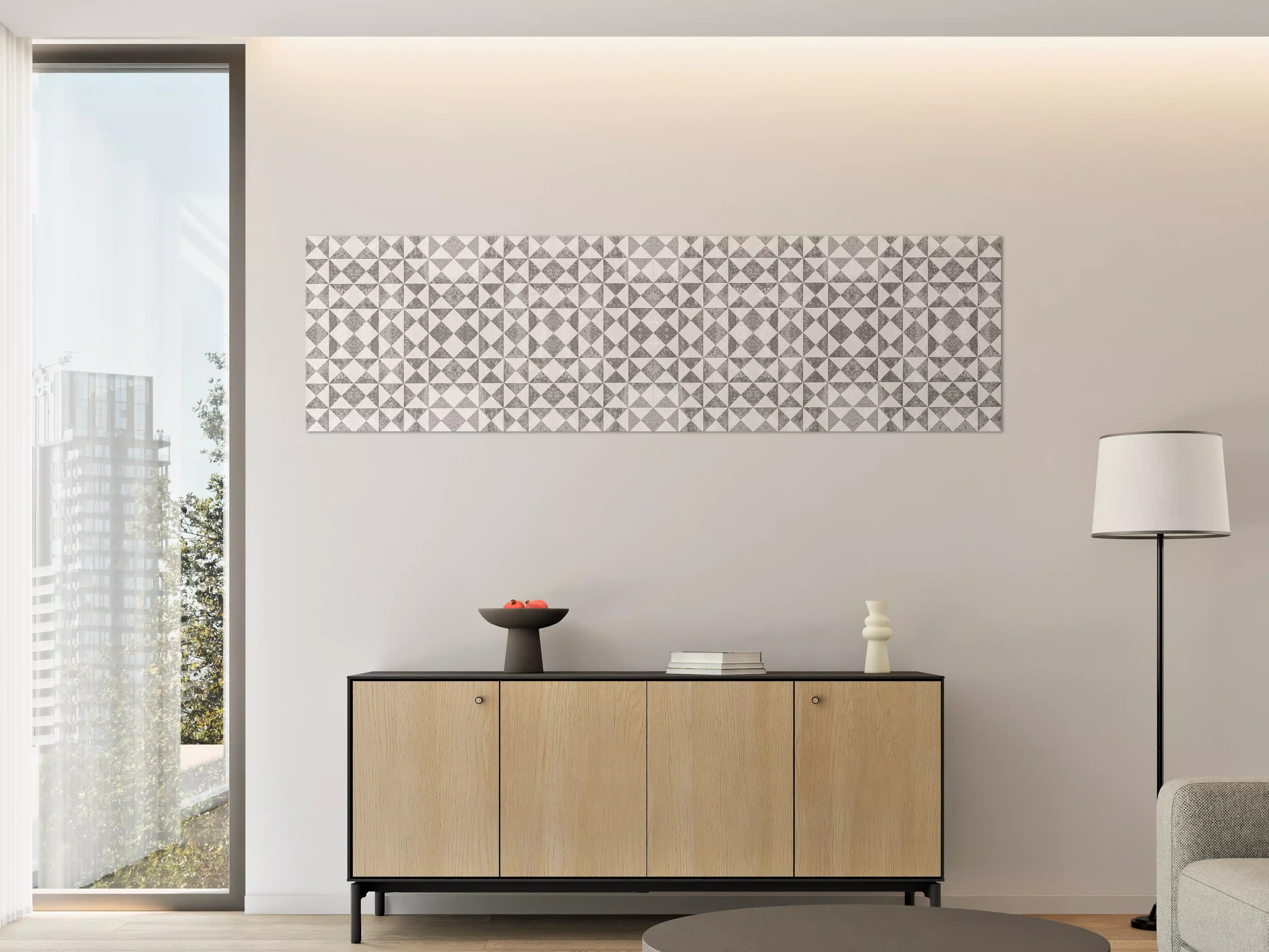 Große Wandbilder - Moderne geometrische Mustervorlage in Grau