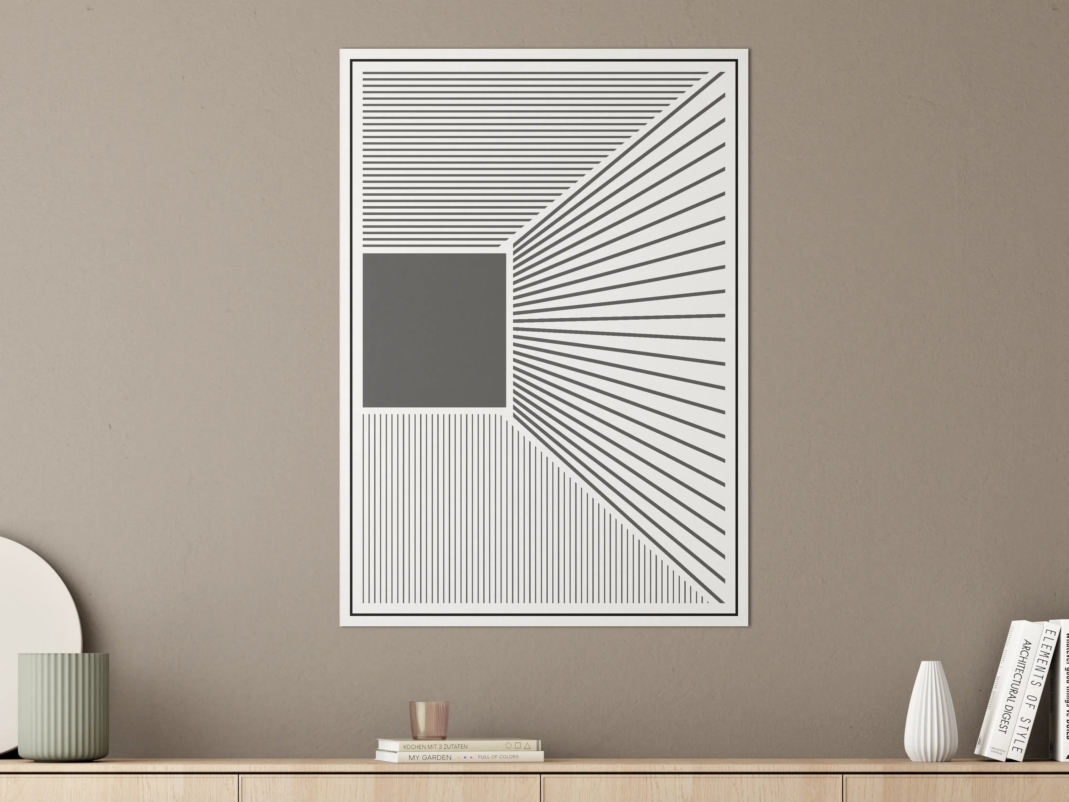 Große Wandbilder - Moderne geometrische Raumgestaltung