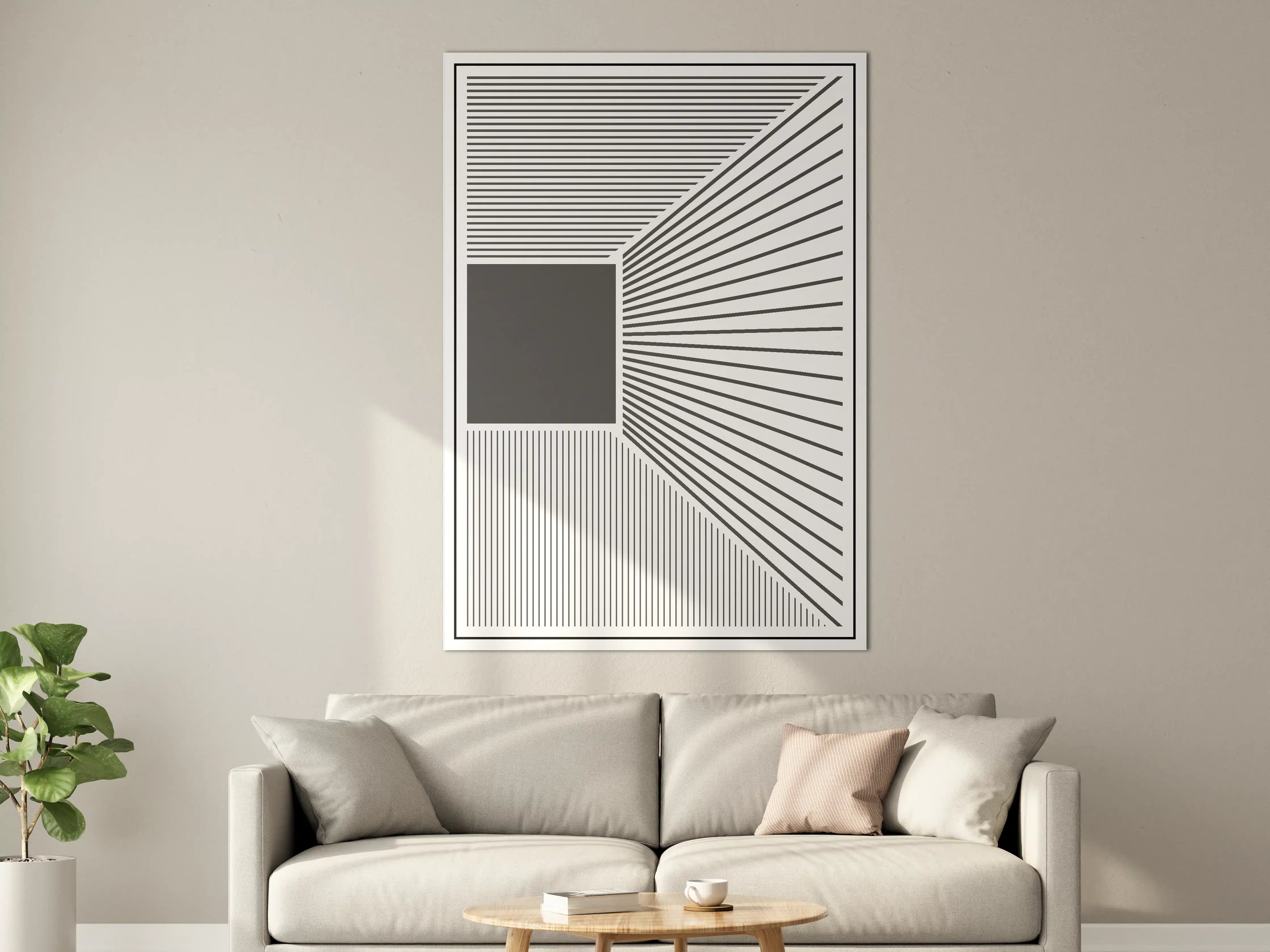 Große Wandbilder - Moderne geometrische Raumgestaltung
