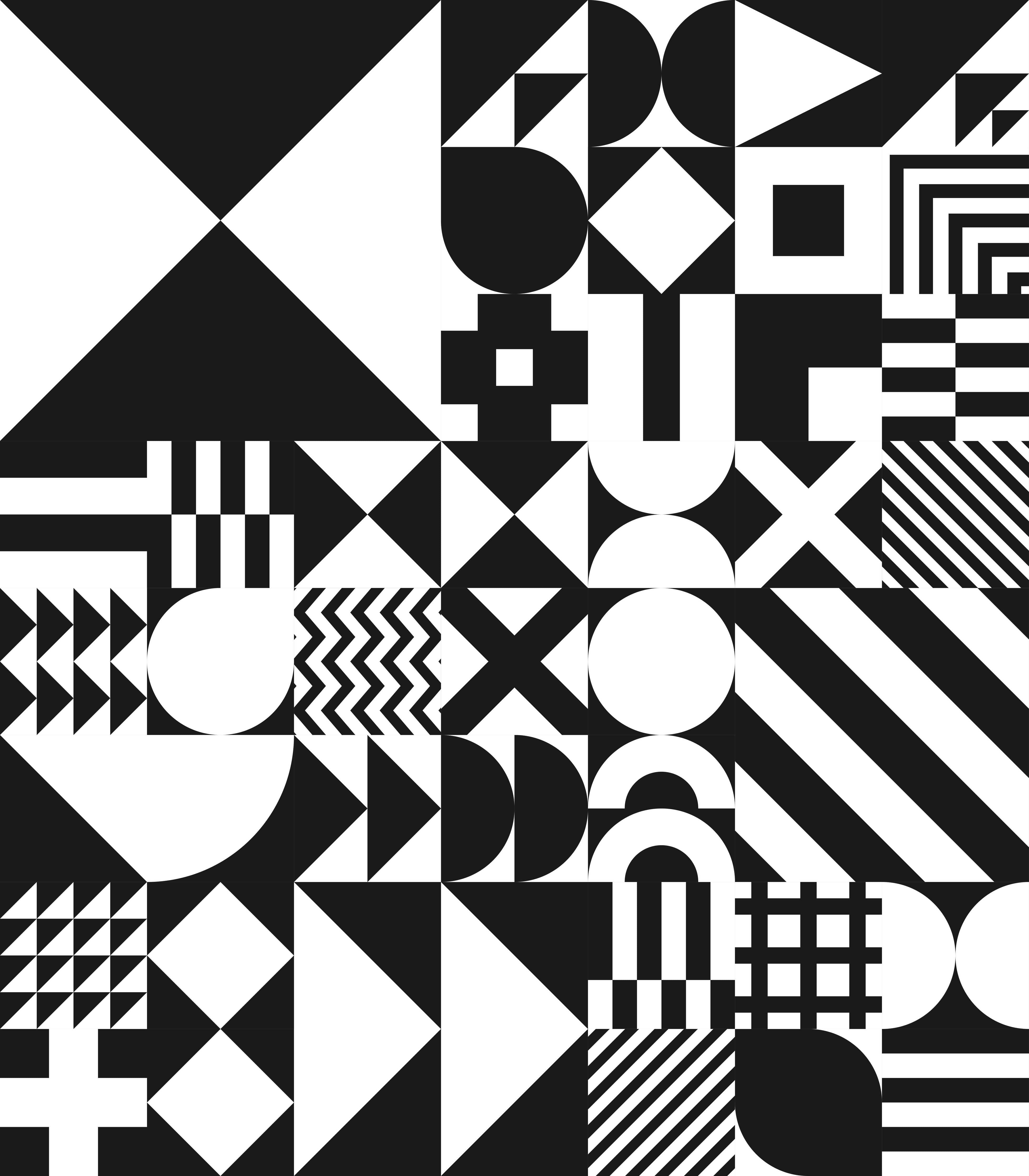 Große Wandbilder-Moderne geometrische Schwarz-Weiß-Komposition