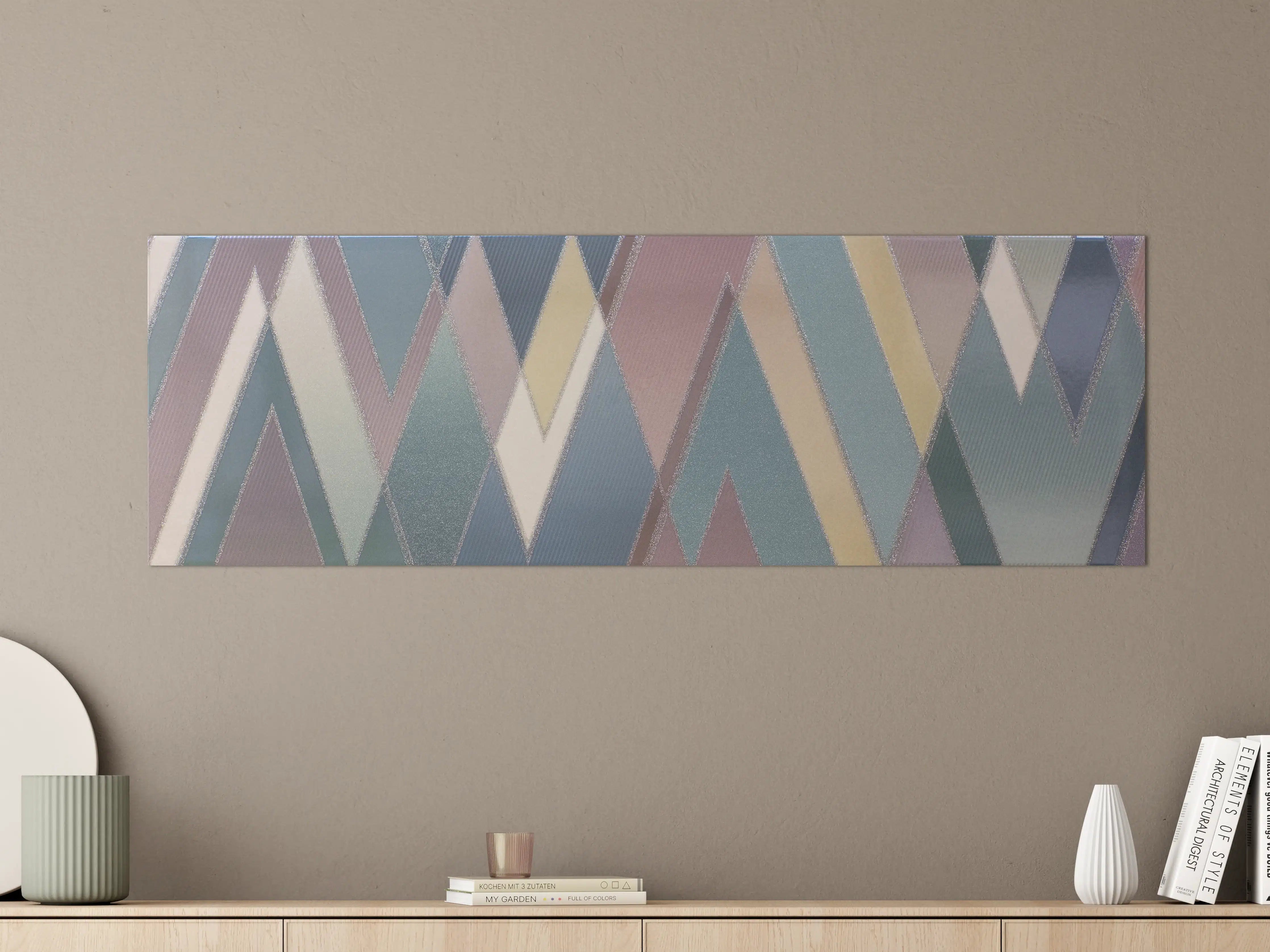 Große Wandbilder - Moderne geometrische Wanddekoration in Pastellfarben