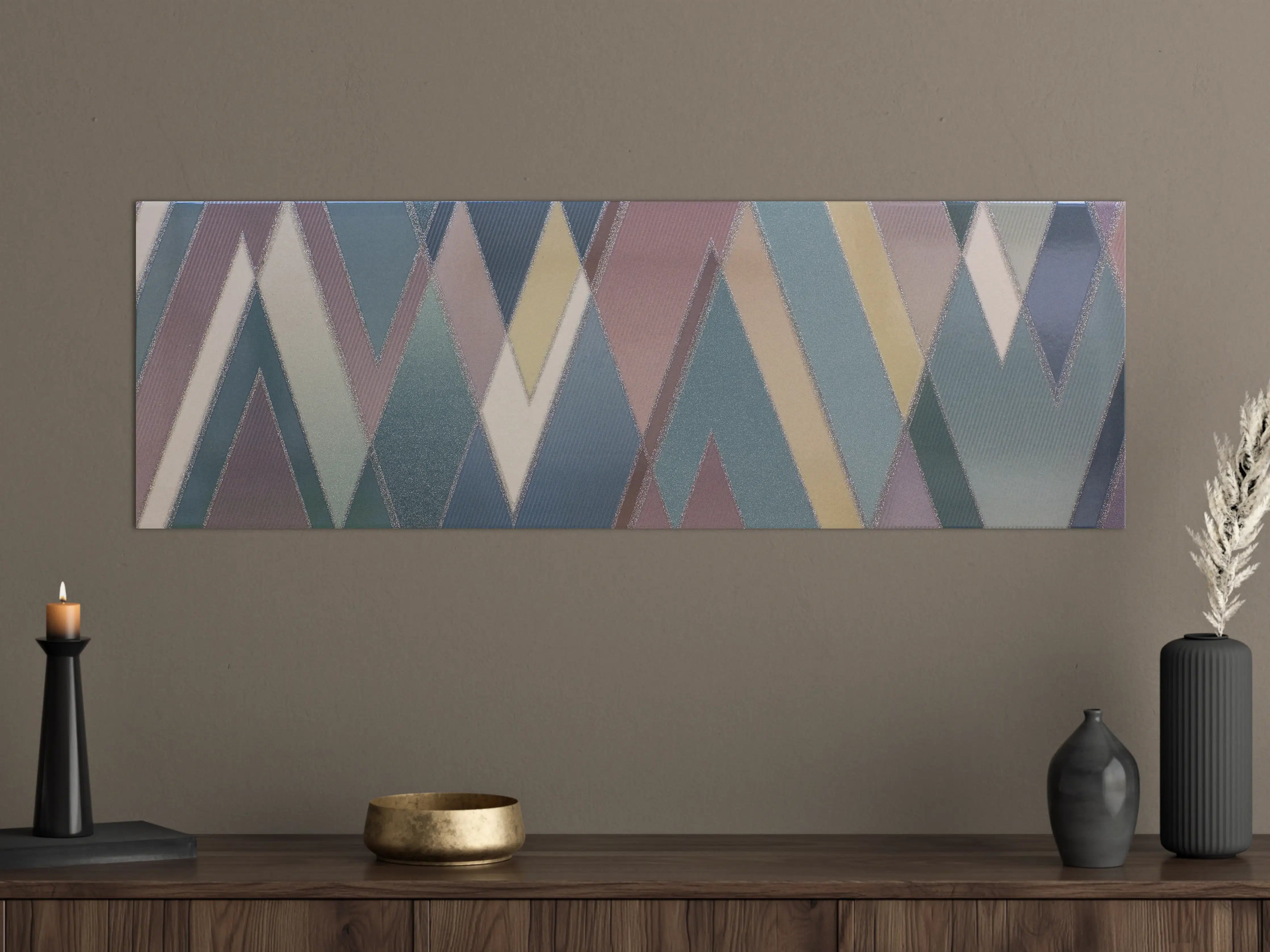 Große Wandbilder - Moderne geometrische Wanddekoration in Pastellfarben