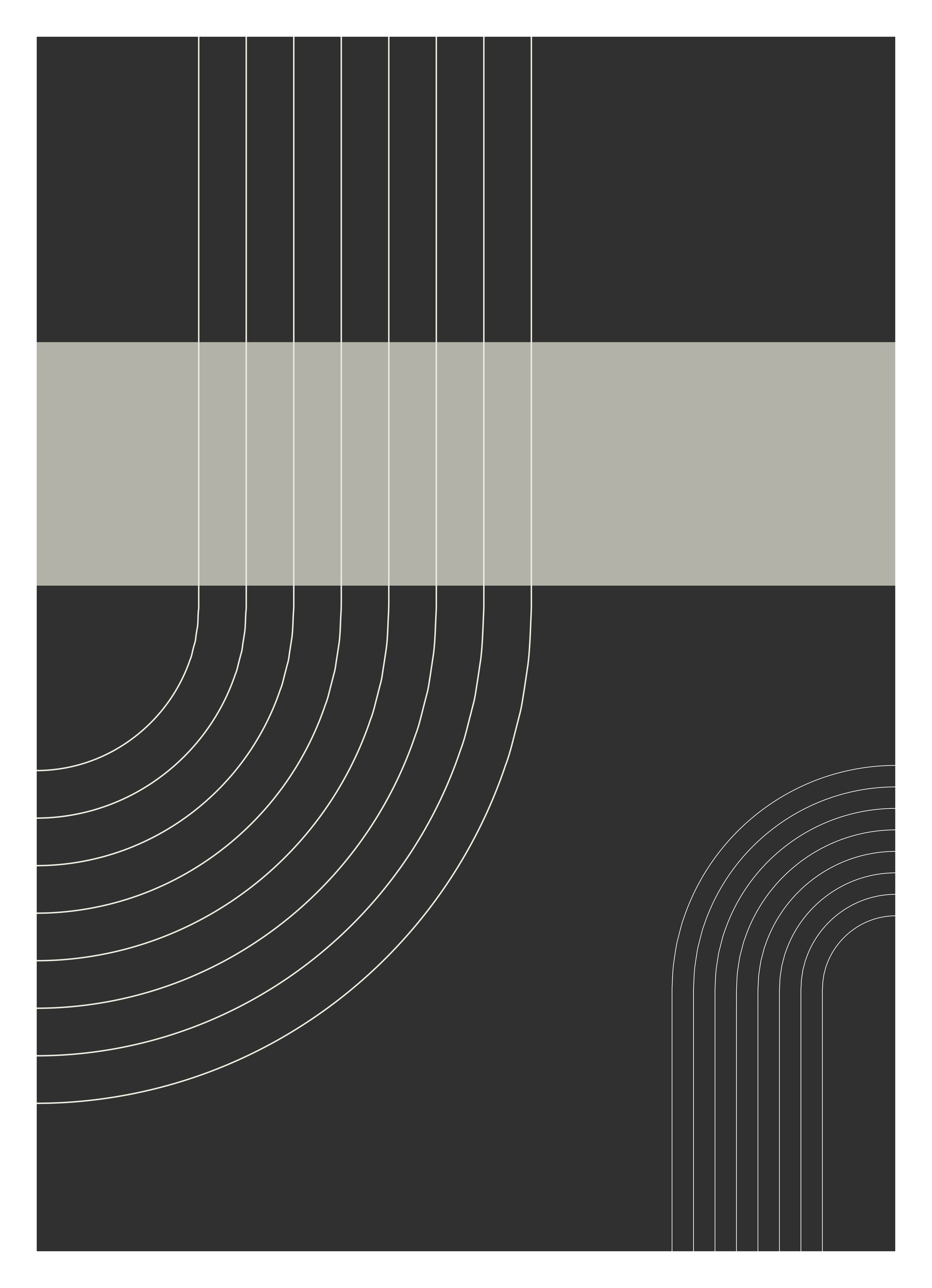 Große Wandbilder-Moderne geometrische Wanddekoration in Schwarz, Weiß und Grau