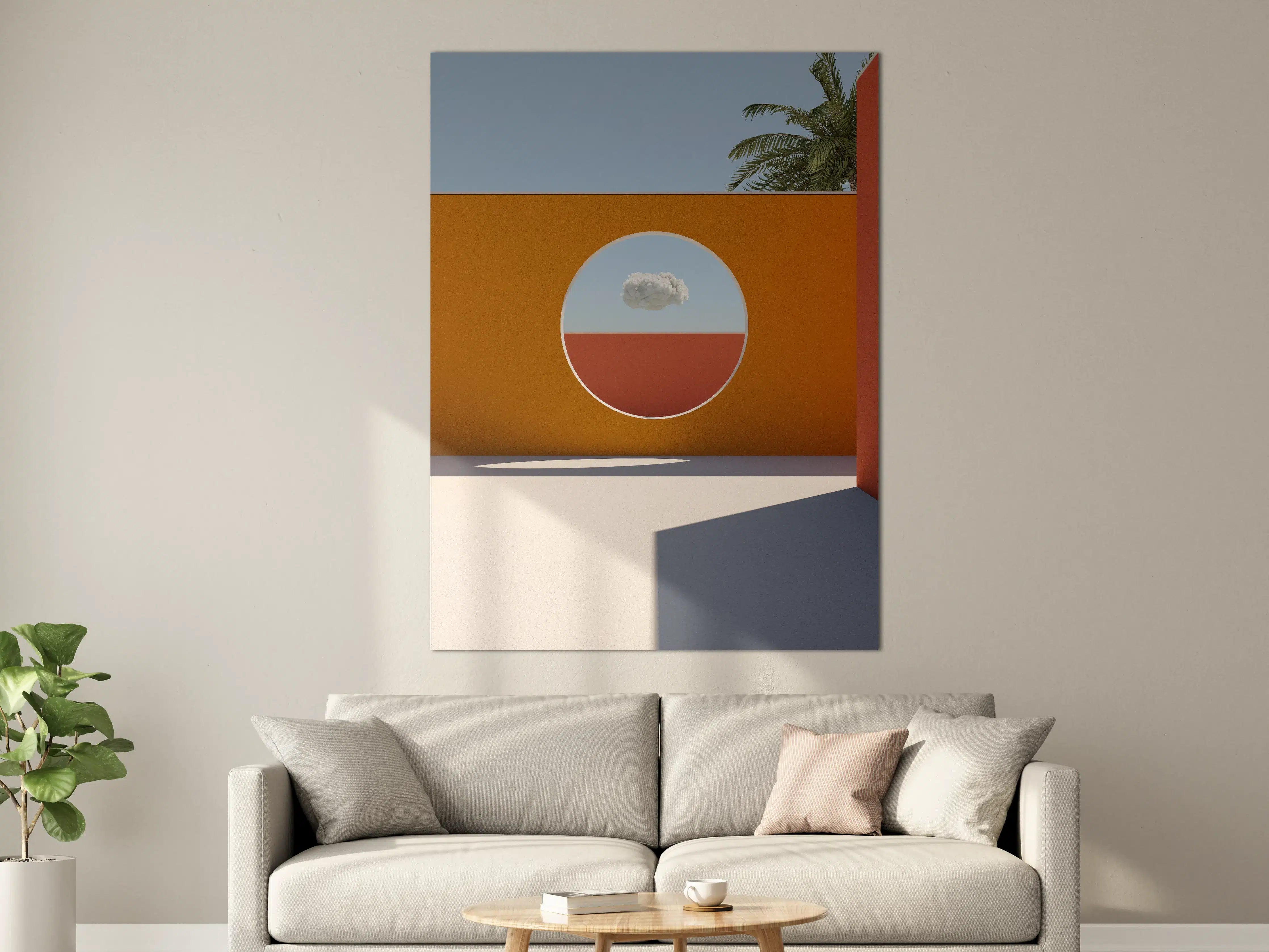 Große Wandbilder - Moderne geometrische Wanddekoration mit Wu5fform