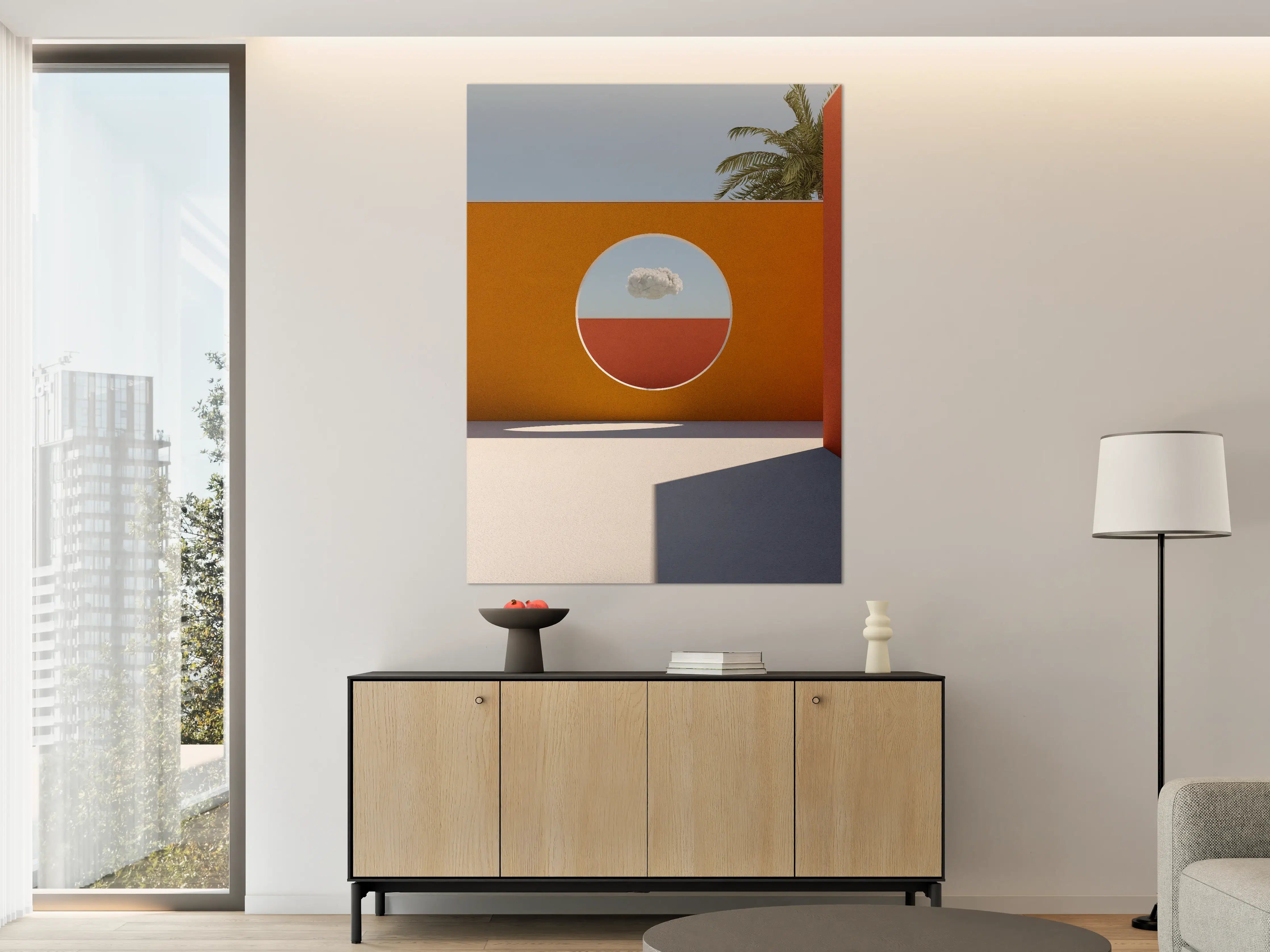Große Wandbilder - Moderne geometrische Wanddekoration mit Wu5fform