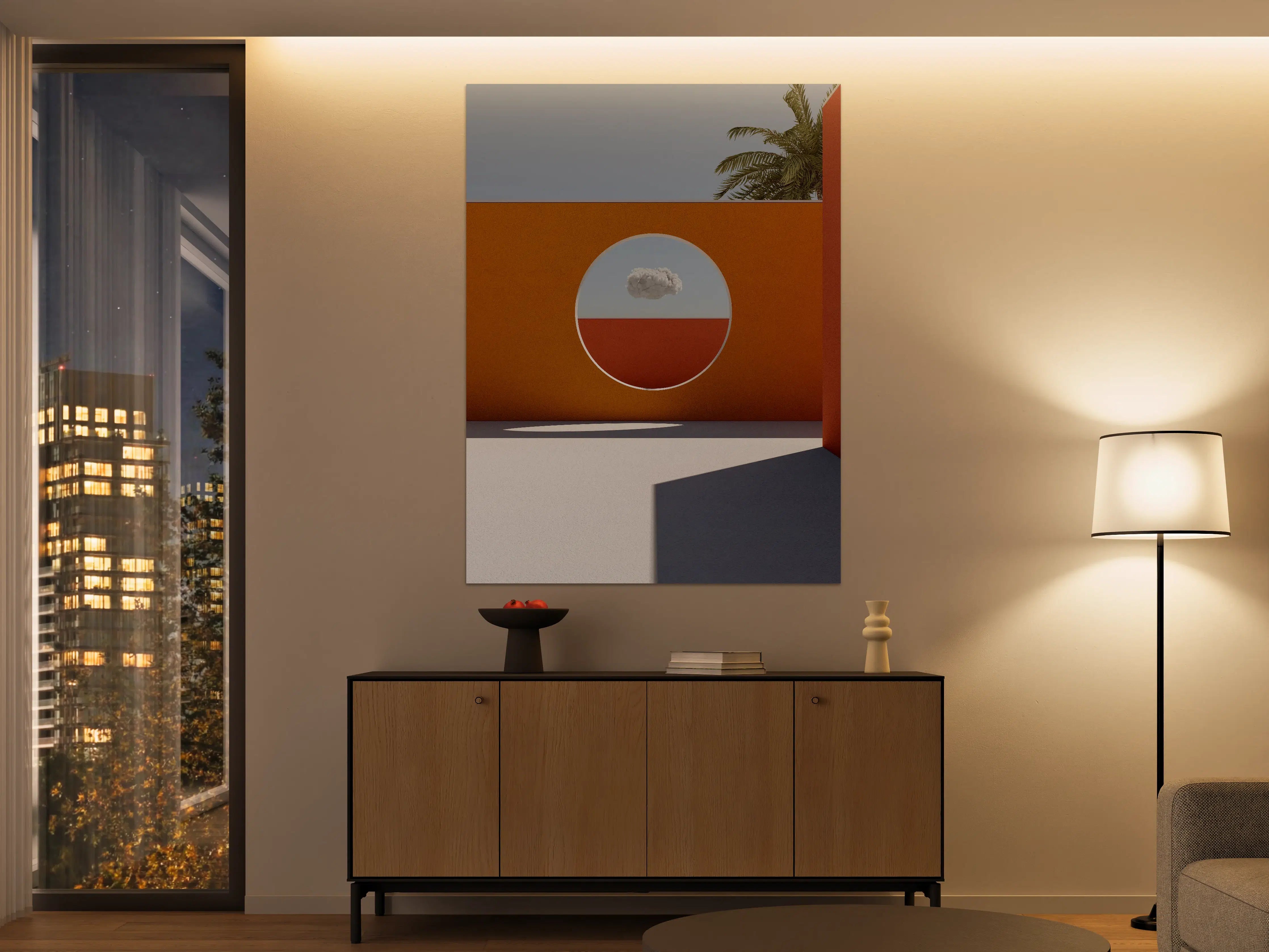Große Wandbilder - Moderne geometrische Wanddekoration mit Wu5fform