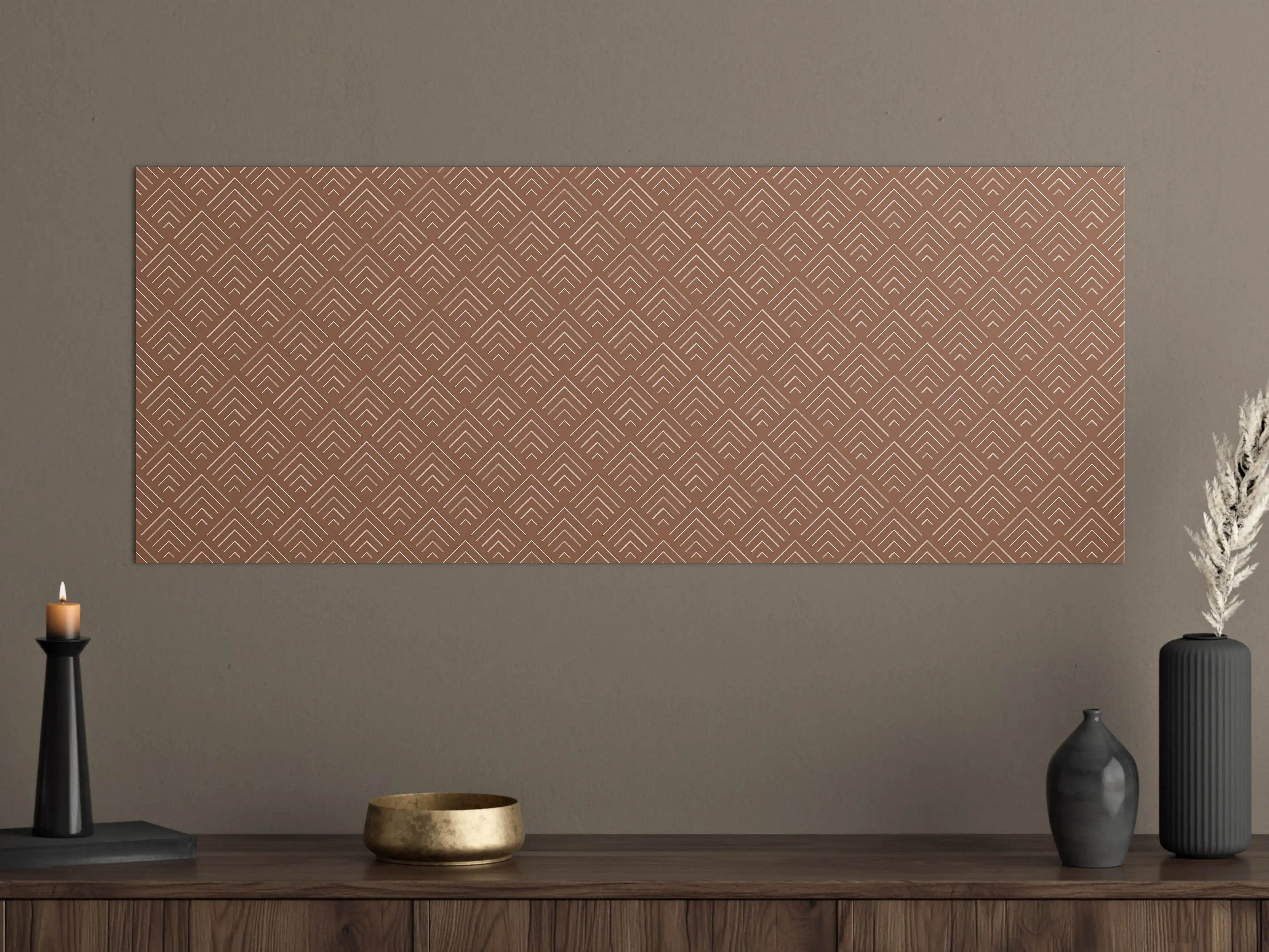 Große Wandbilder - Moderne goldene Geometrie-Musterwand