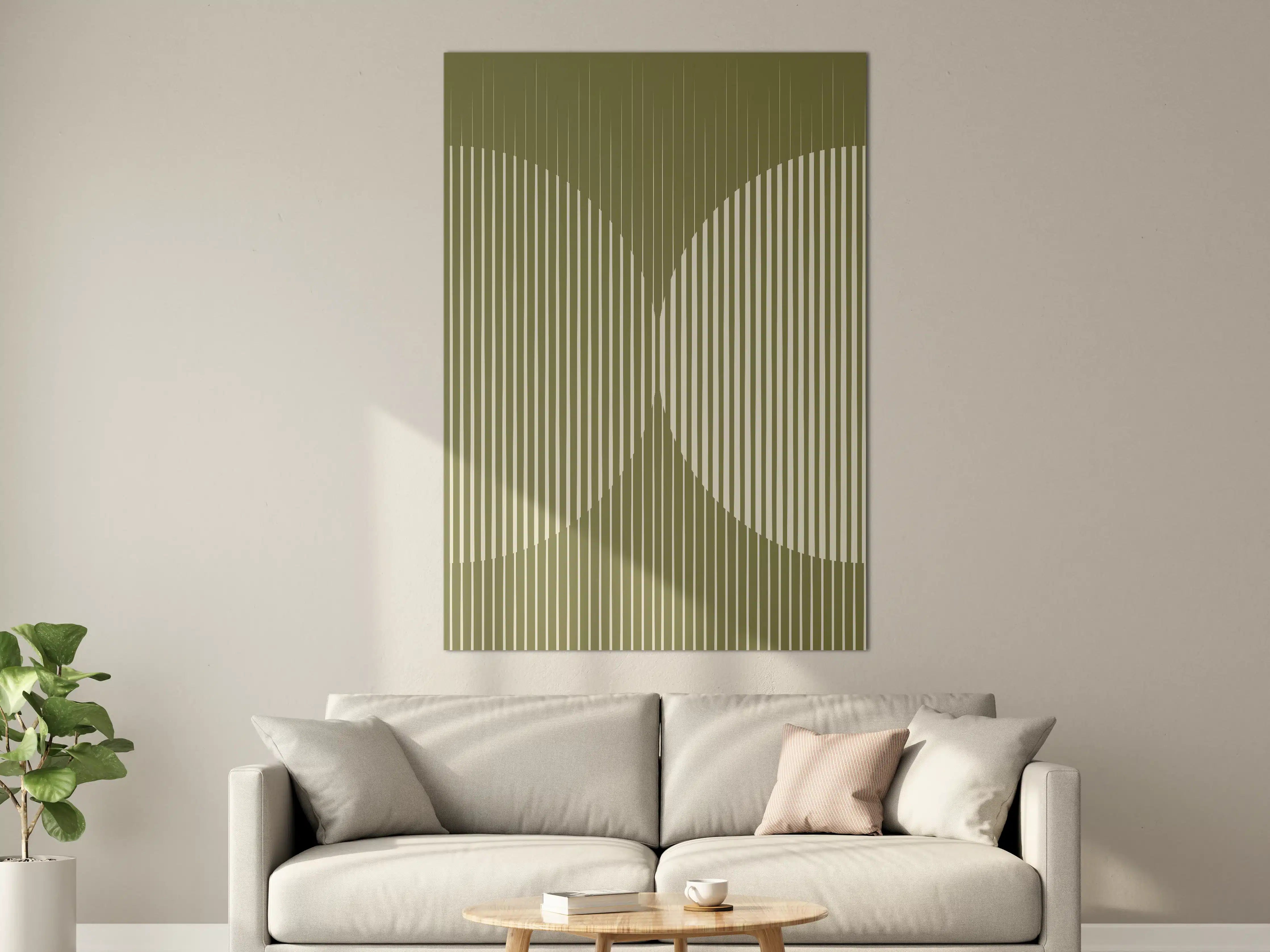 Große Wandbilder - Moderne grüne geometrische Wanddekoration
