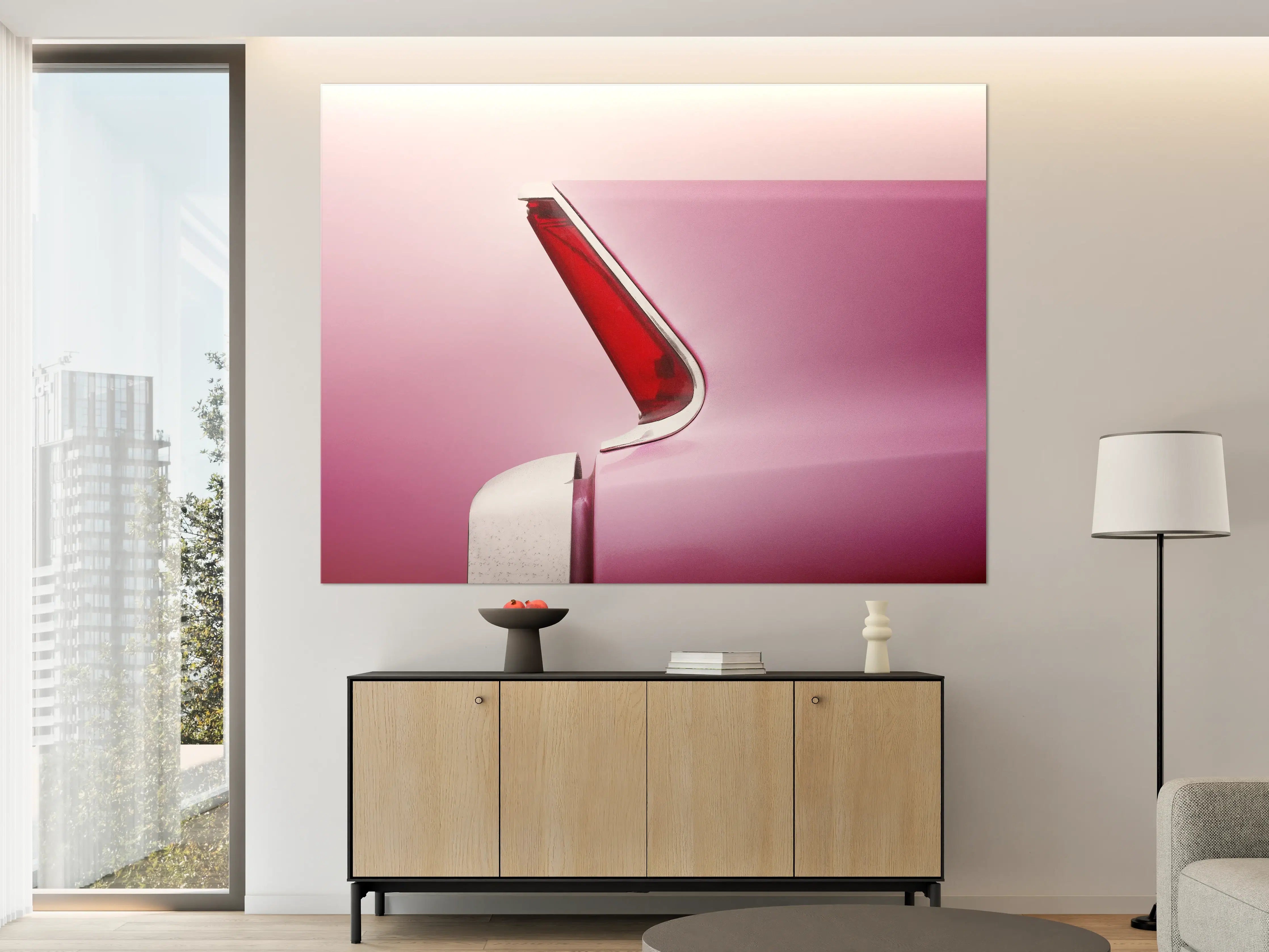 Große Wandbilder - Moderne pinke Autokarosserie mit stilvollem Design