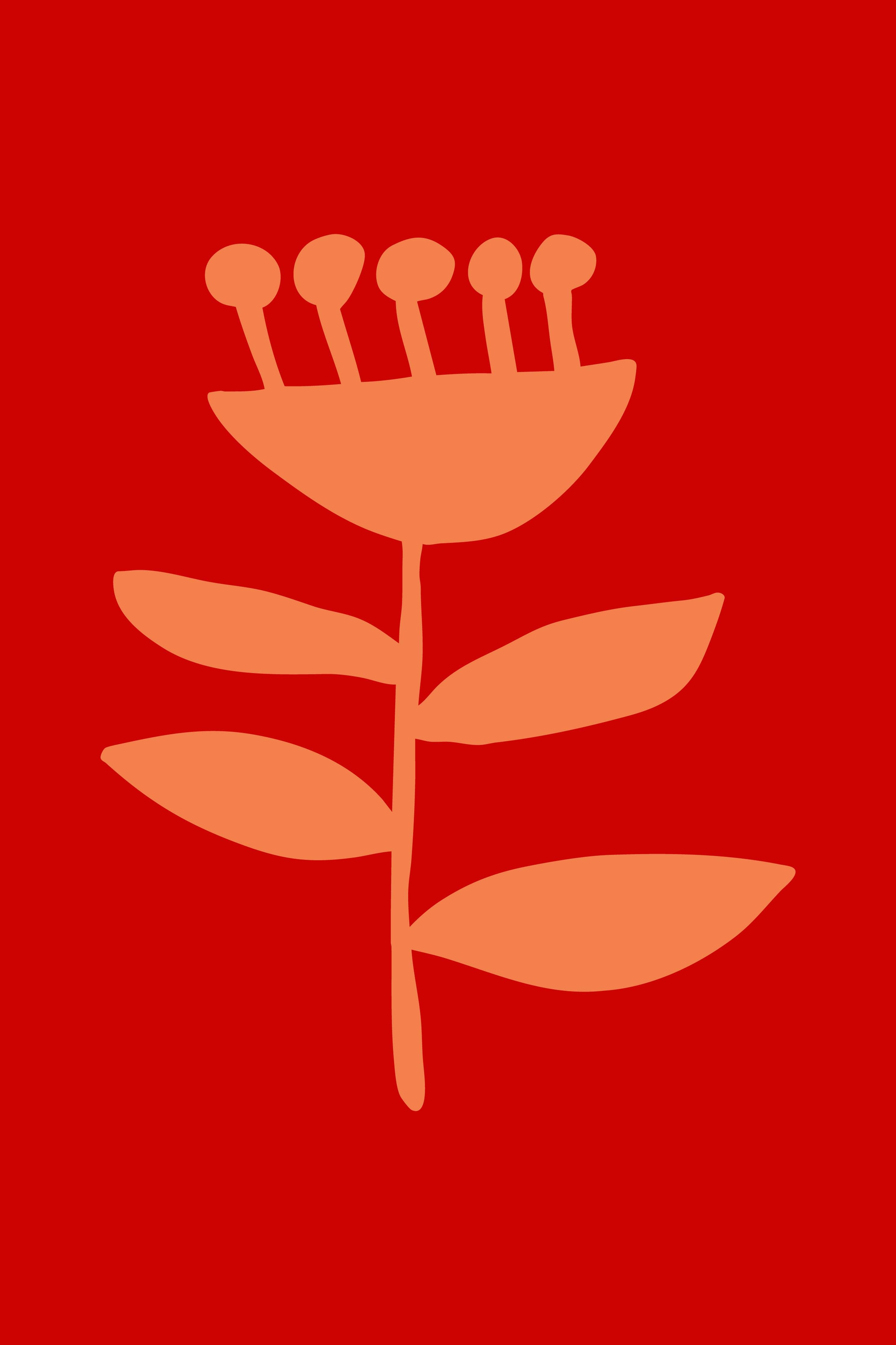 Große Wandbilder-Moderne rote Blumenwanddekoration